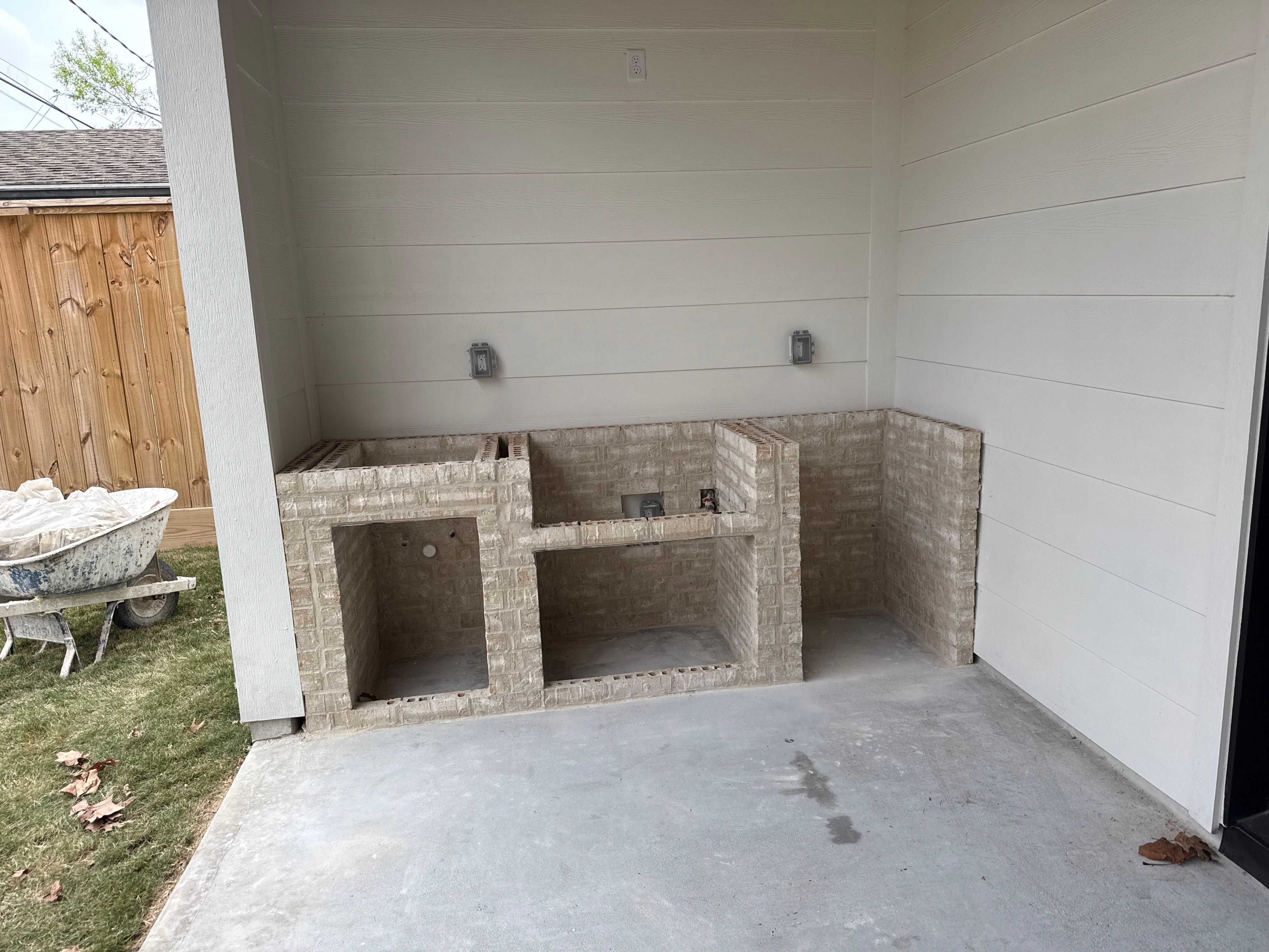 Masonry Outdoor Kitchen and Grill Station Installation in Houston by Apex Conventional Stucco Llc