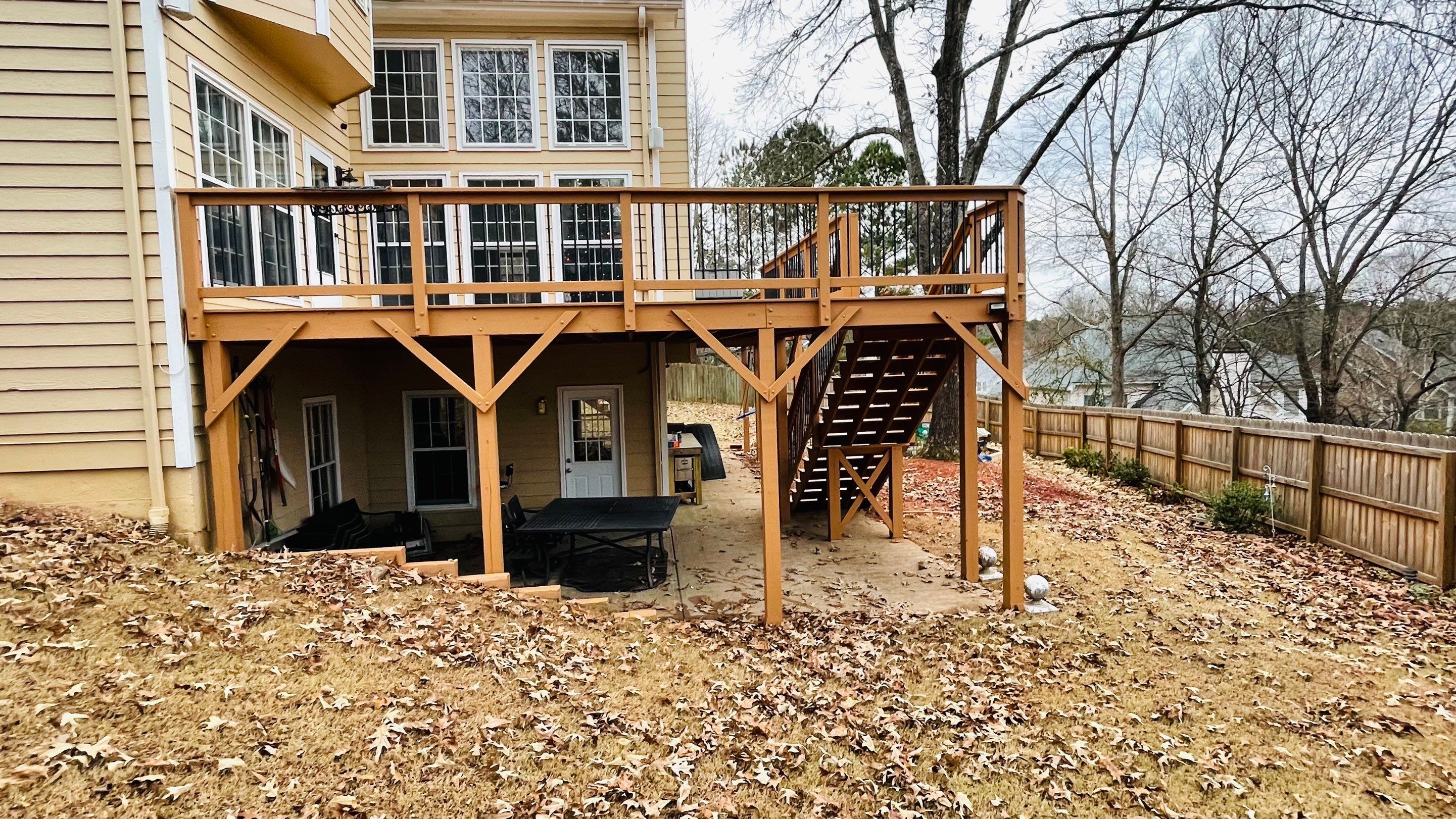 Elevated Deck Staining and Structural Sealing in Alpharetta by Swift Home Renovations