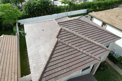 Tile Roof using Eagle Bel Air Cocoa Range