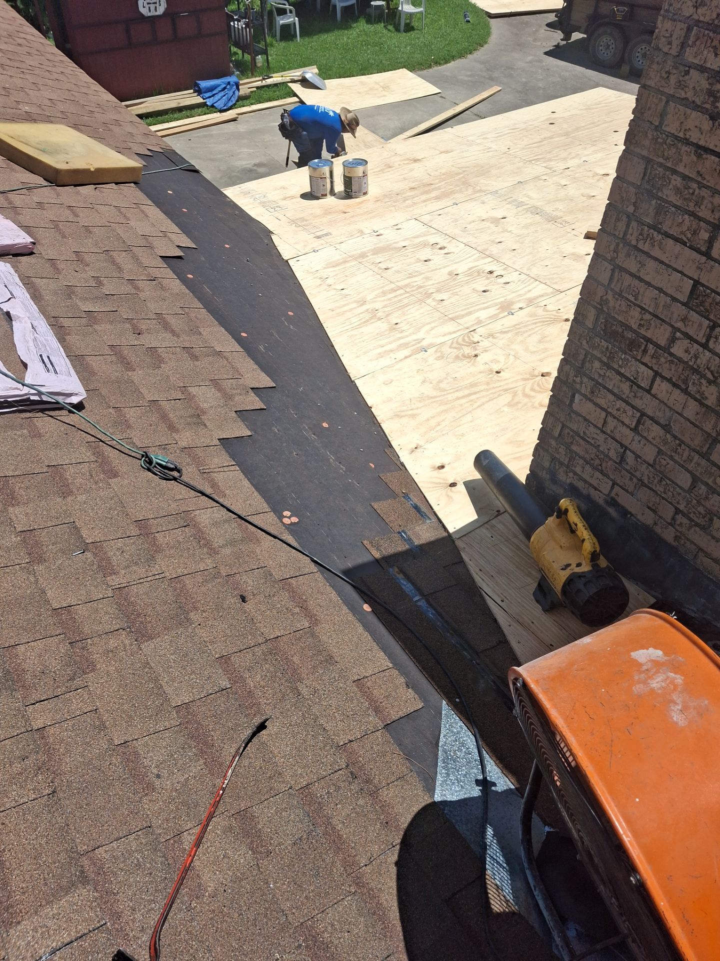 Chimneys need a Cricket.  by Bayfront Roofing and Construction