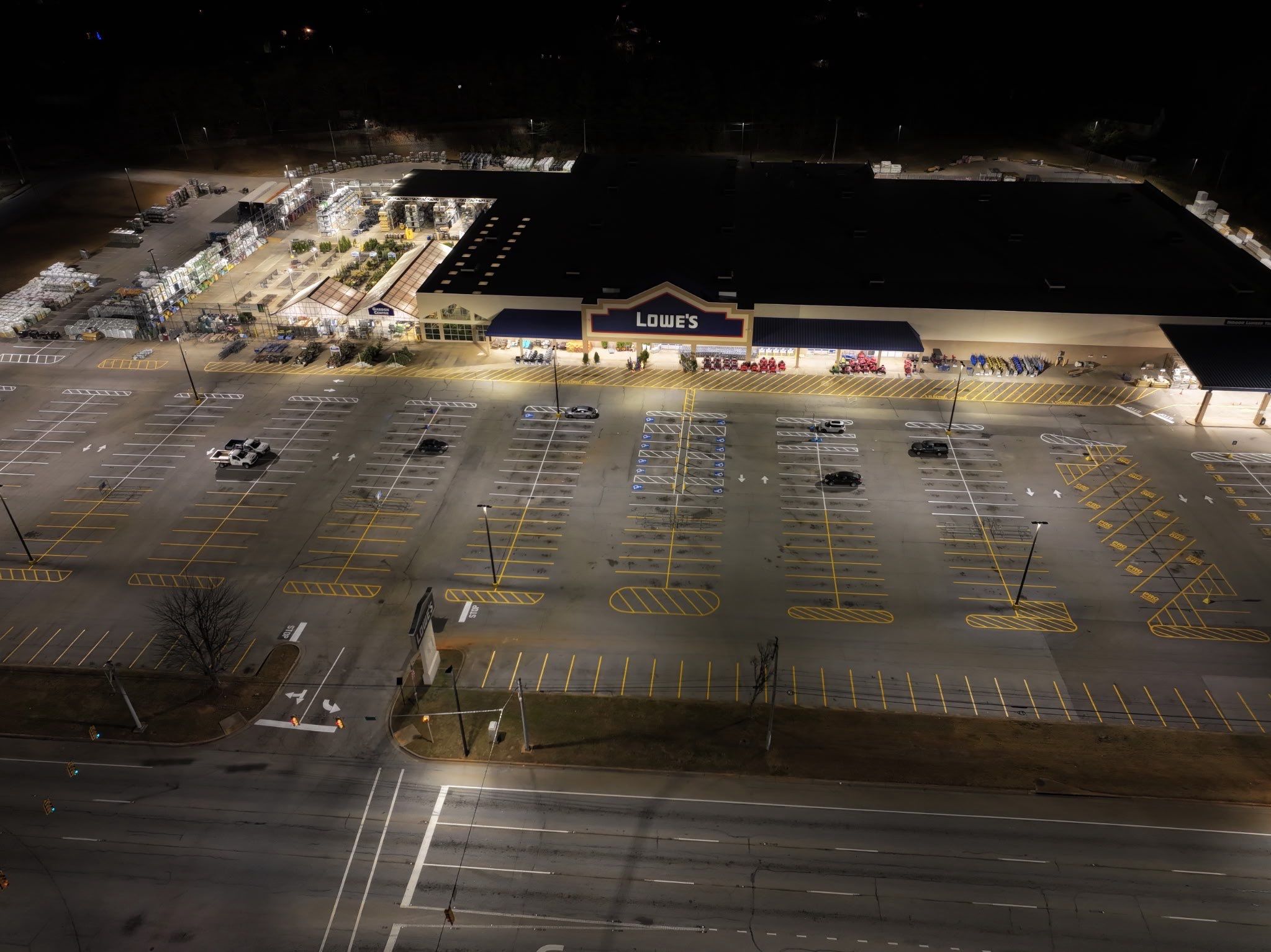 Parking Lot Re-stripe for Lowes by Spade Construction