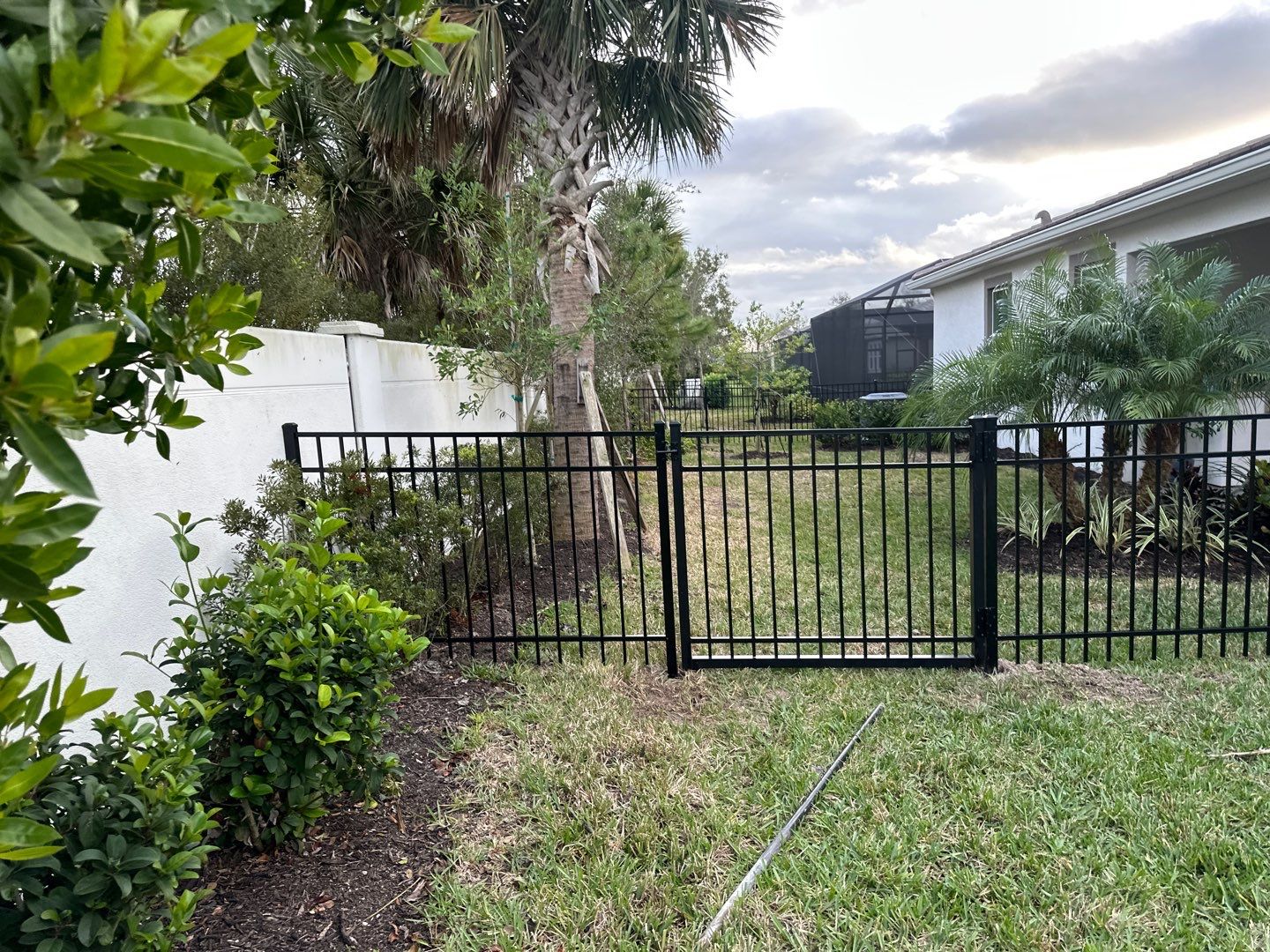 Aluminum Fence Installation using Black 3 Rail Aluminum Fence by Asap fence and gates, LLC