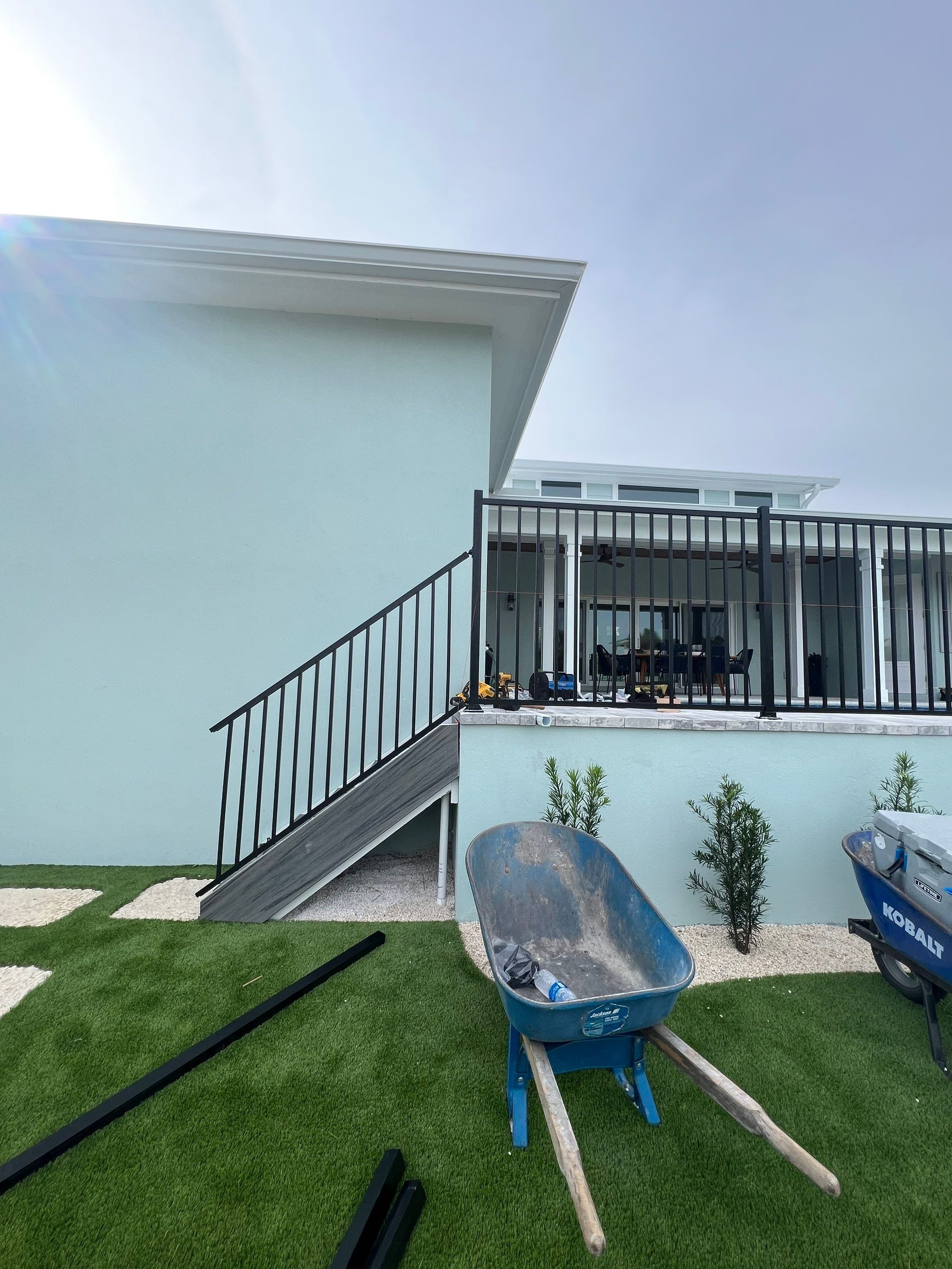 Aluminum Fence Installation using Black 3 Rail Aluminum Fence by Asap fence and gates, LLC
