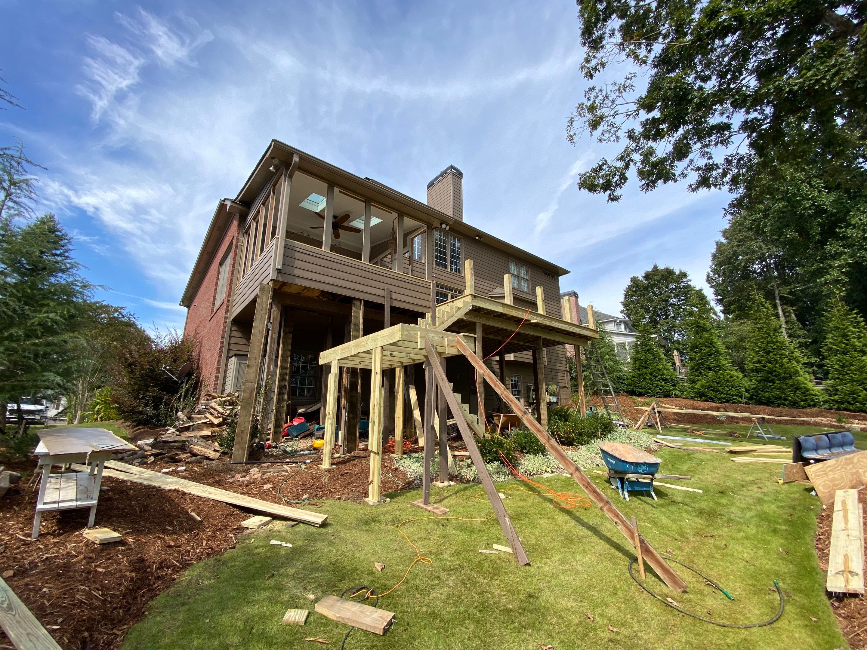 Multi-Level Deck Replacement and Bay Window Installation in Suwanee by Swift Home Renovations
