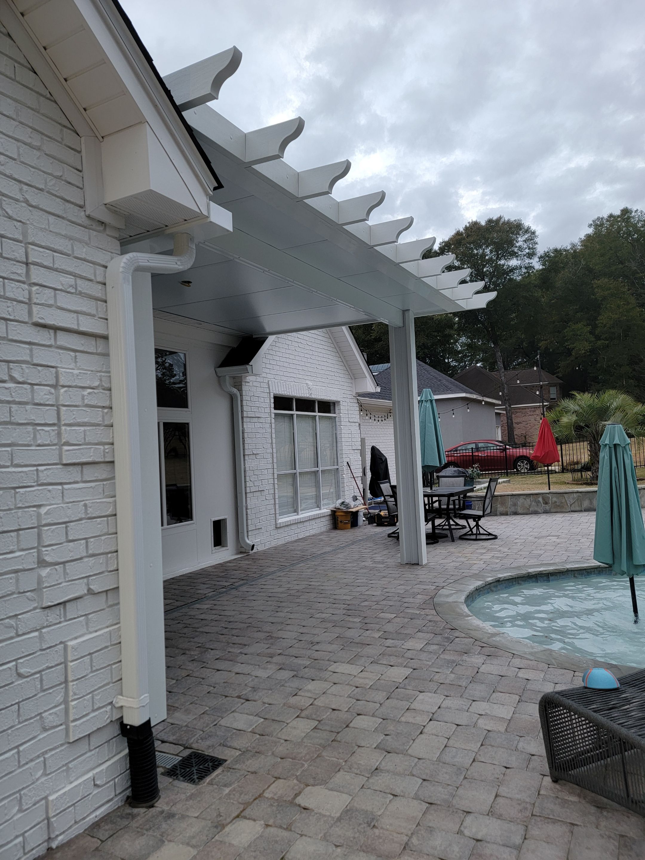 Spanish Fort Pergola Using Colorbeam by Titan Sunrooms