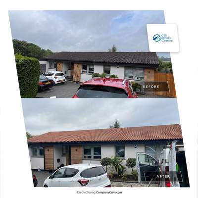 Roof And Render Clean using Honda 15lpm Low Pressure Washing Machine
