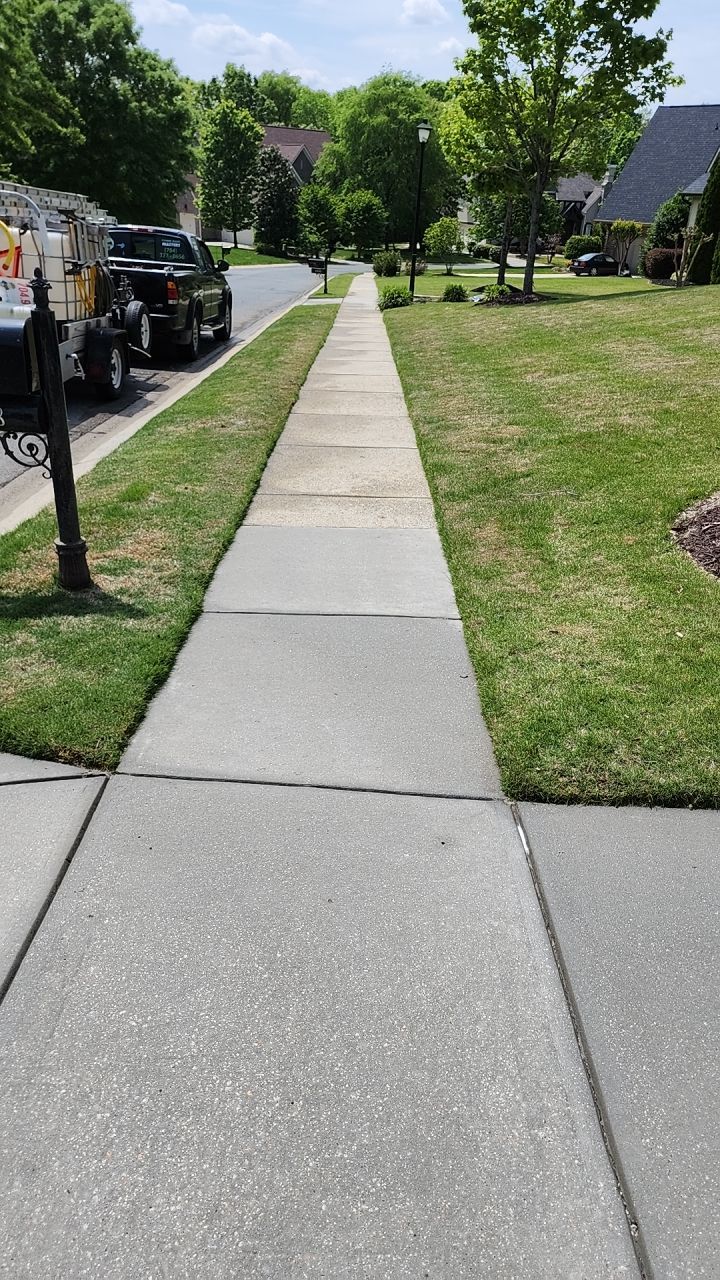 concrete Clean using cleaner by G&H Home Tech Pros LLC
