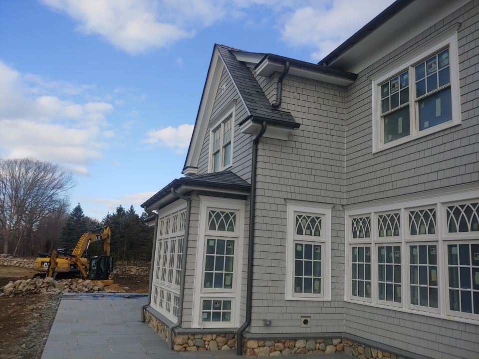 Gutter Installation using Half Round Aluminum Gutter in Natick, MA by Gutter Pro Enterprises