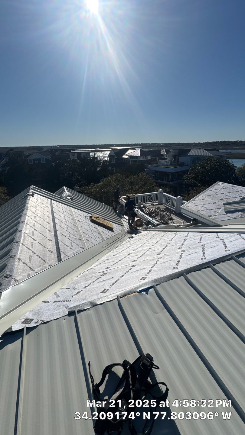 Standing Seam Metal Roof Installation- Wrightsville Beach, NC by Summit Roofing 