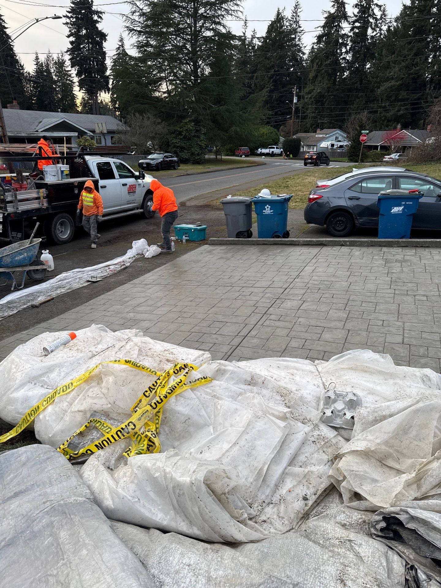 Stamped Concrete Patio and Driveway | Edmonds  by Jireh Asphalt & Concrete Inc 