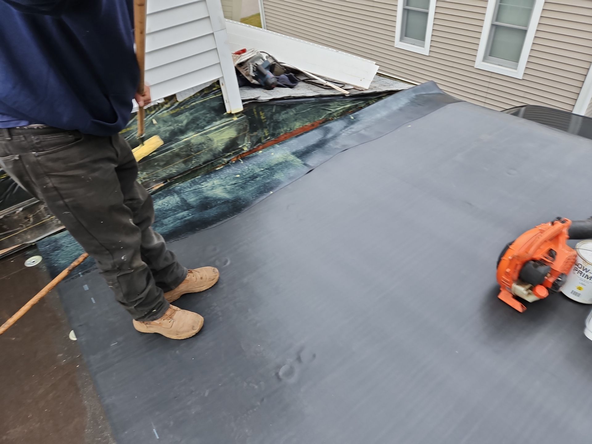 Residential Roofing Installation using Owens Corning TruDefinition Duration Sierra Gray by A Plus Exterior