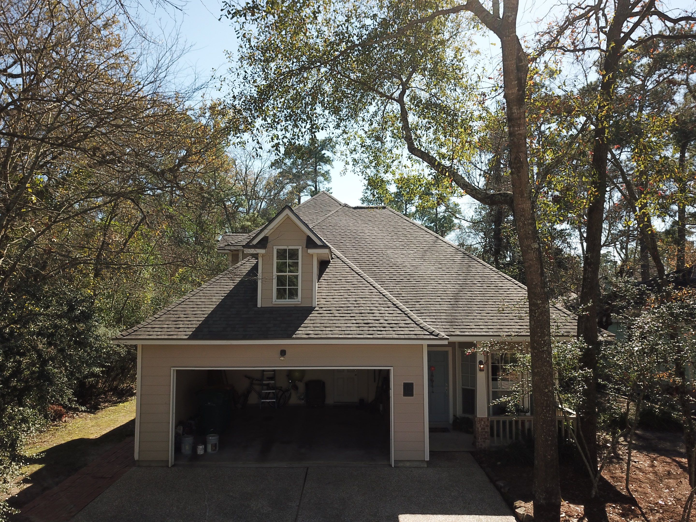 OC Duration Driftwood by HHH Roofing & Construction