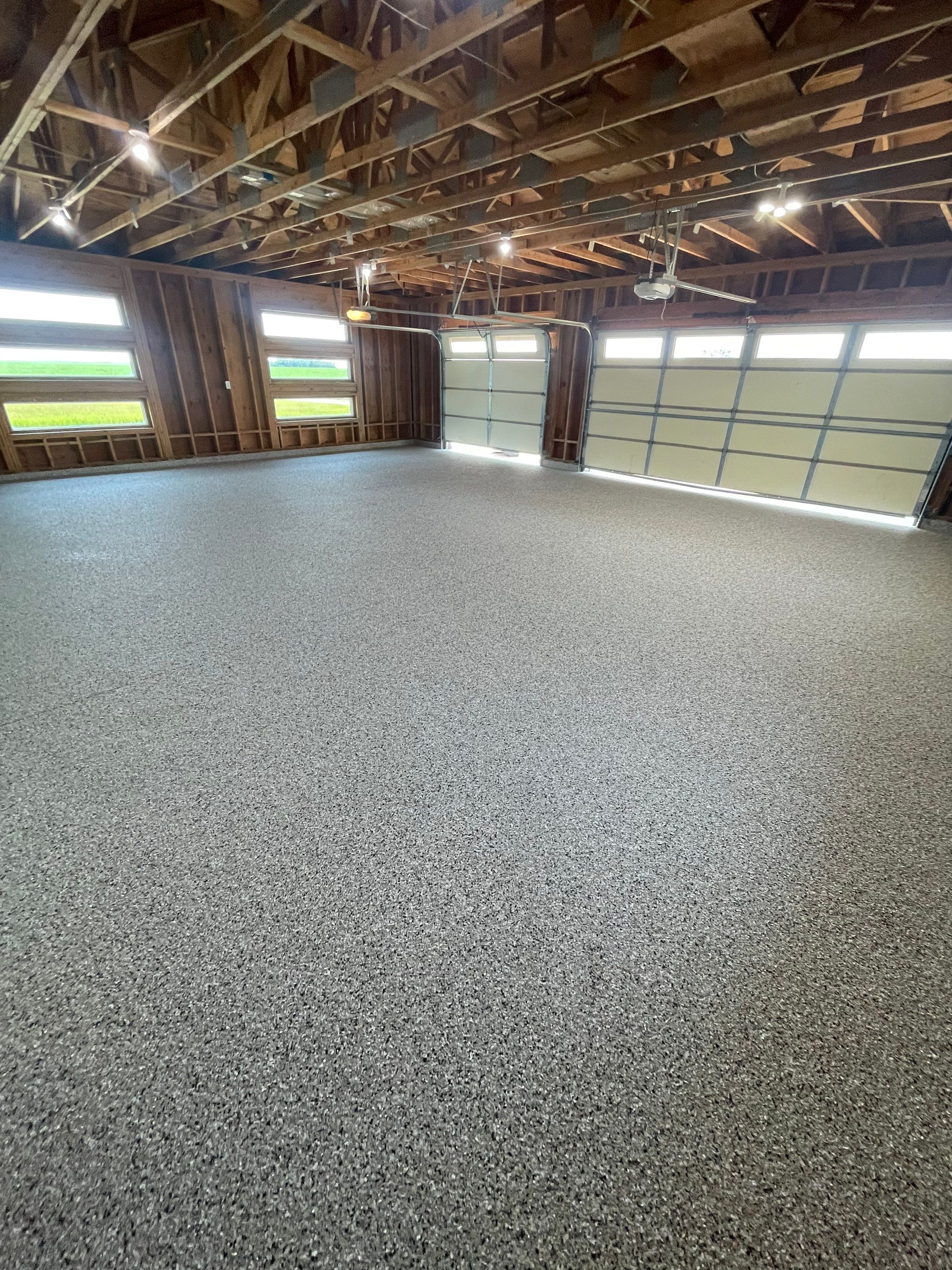 Cabin Fever Coating for Detached Garage in Dell Rapids by Select Painting, Coatings & Garage Cabinets