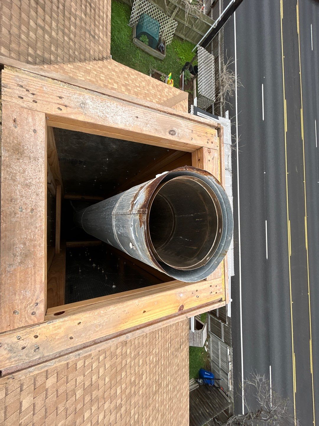 Residential Roofing Repair using Galvanized Chimney Cap & Chase by Lighthouse Roofing