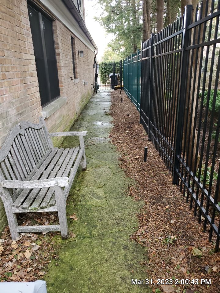 Evanston, IL stone patio cleaning by Northern Power Washing LLC.