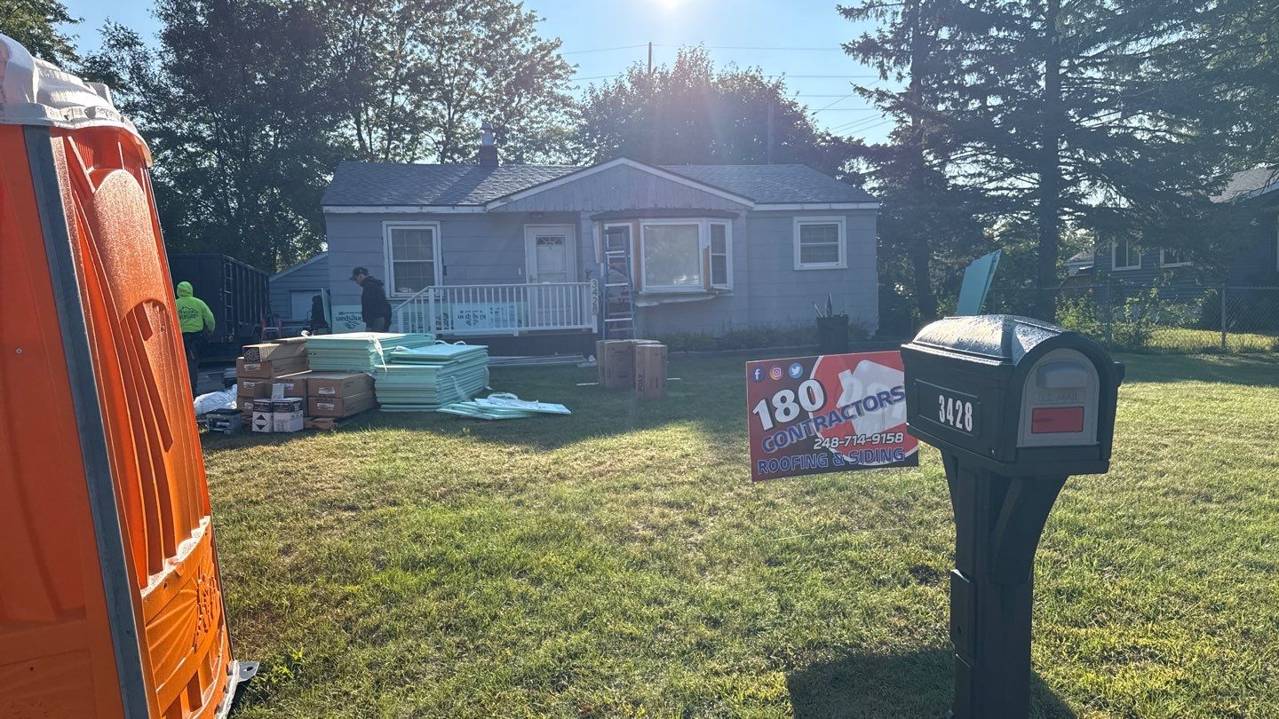 Siding Replacement using Alside D5" Platinum Grey by 180 Contractors
