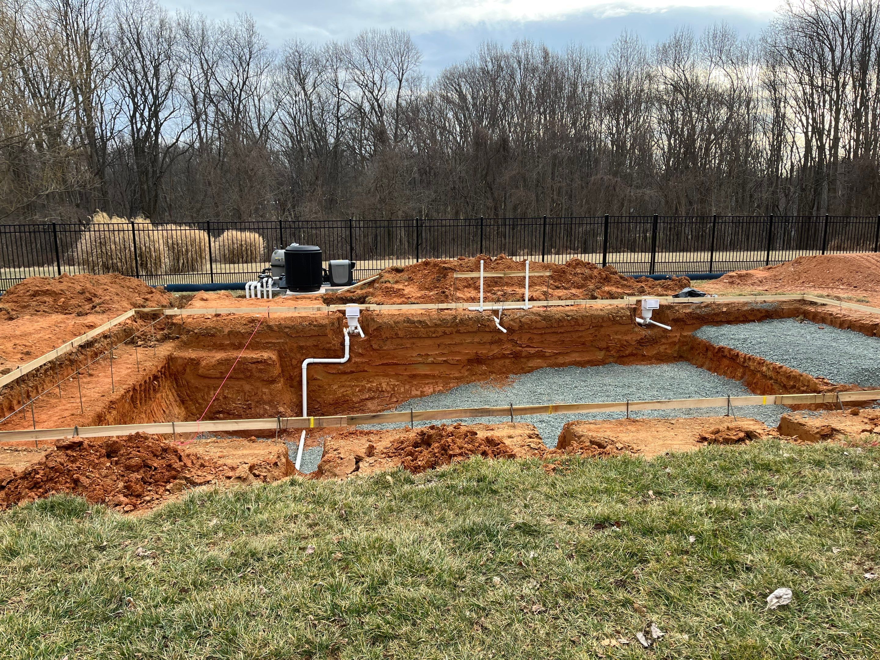 Gunite Pool w/ Raised Waterfall and Autocover  by Elysium Pools