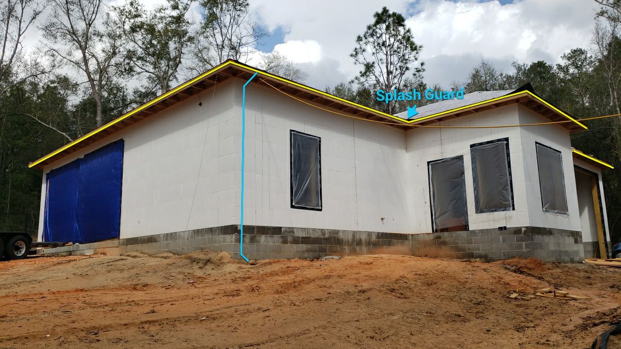 Seamless Aluminum Gutter Installation using 6 Inch Seamless Gutters in MIlton FL by Gutter Professors