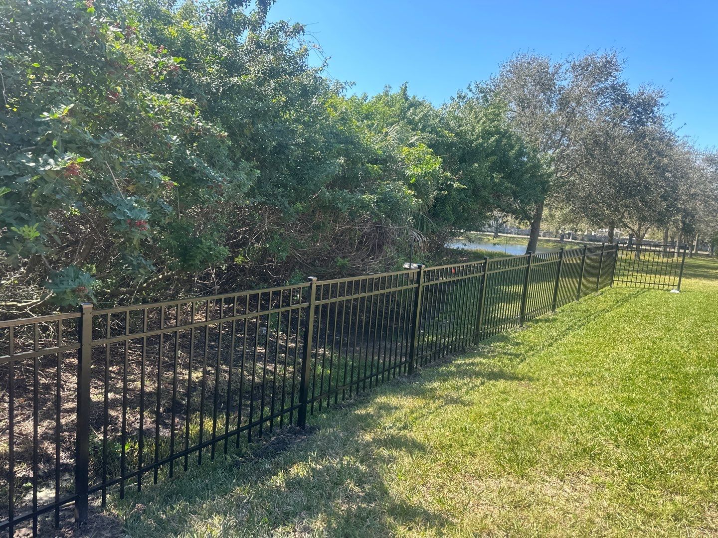 Aluminum Fence Installation using Black 3 Rail Aluminum Fence by Asap fence and gates, LLC