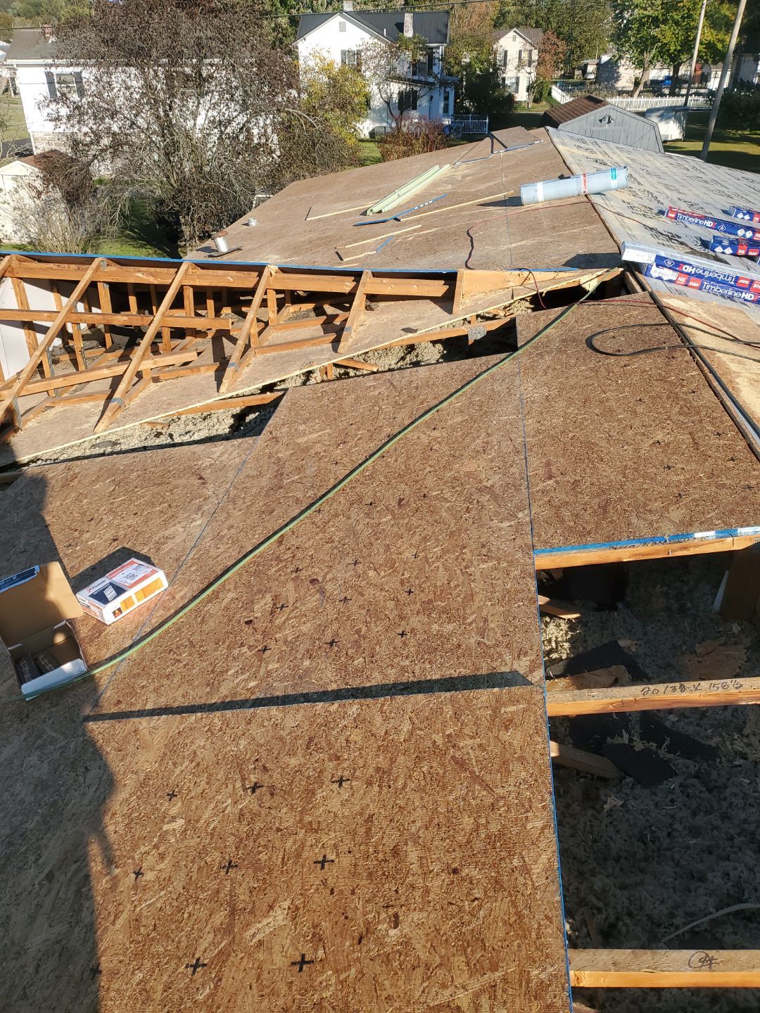 Residential Roofing Installation using GAF Timberline HDZ Biscayne Blue by Rainstoppers Roofing