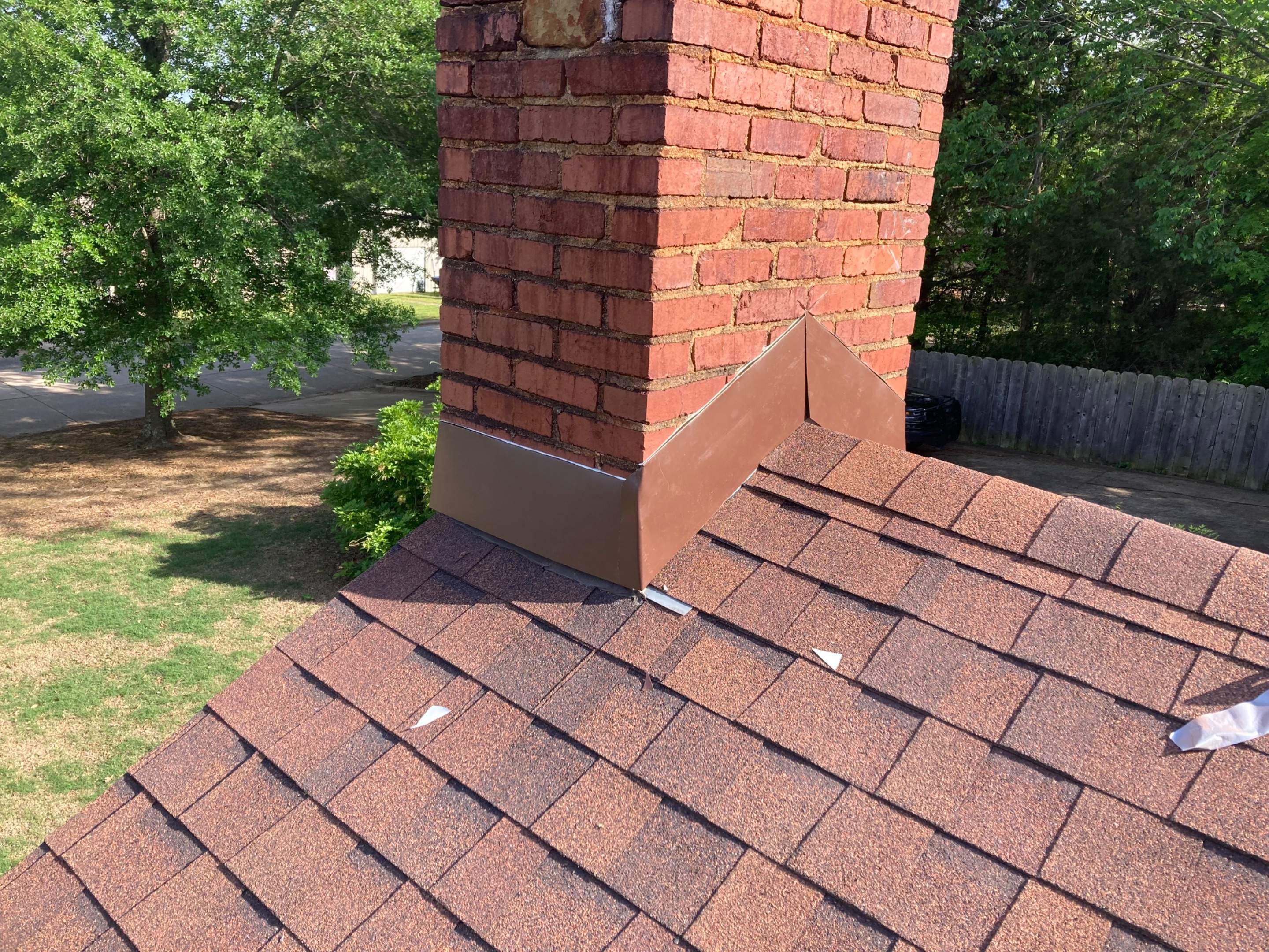 Chimney flashing using Chimney flashing kit by In & Out Construction & Remodeling, LLC