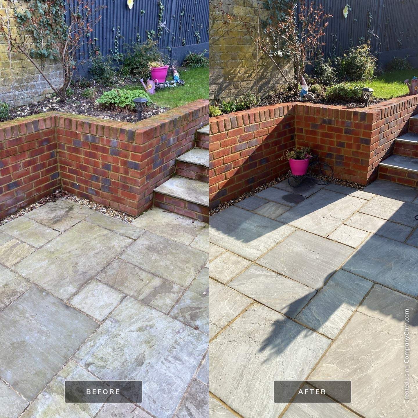 Driveway And Patio Clean using honda 21 ltr/min by Ges Exterior Cleaning ltd