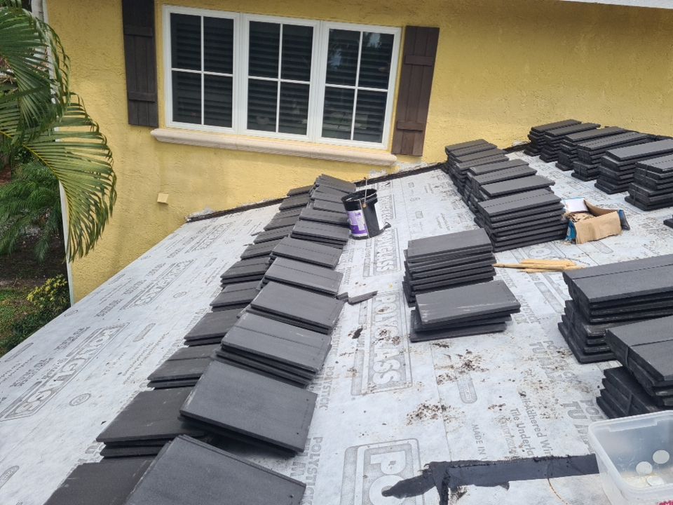 Residential Roofing Installation using Eagle Roofing Tile by BLUES BROTHERS ROOFING