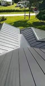 24ga 1" Nail-Strip Matte Black by Total Roofing System The Metal Roof Experts