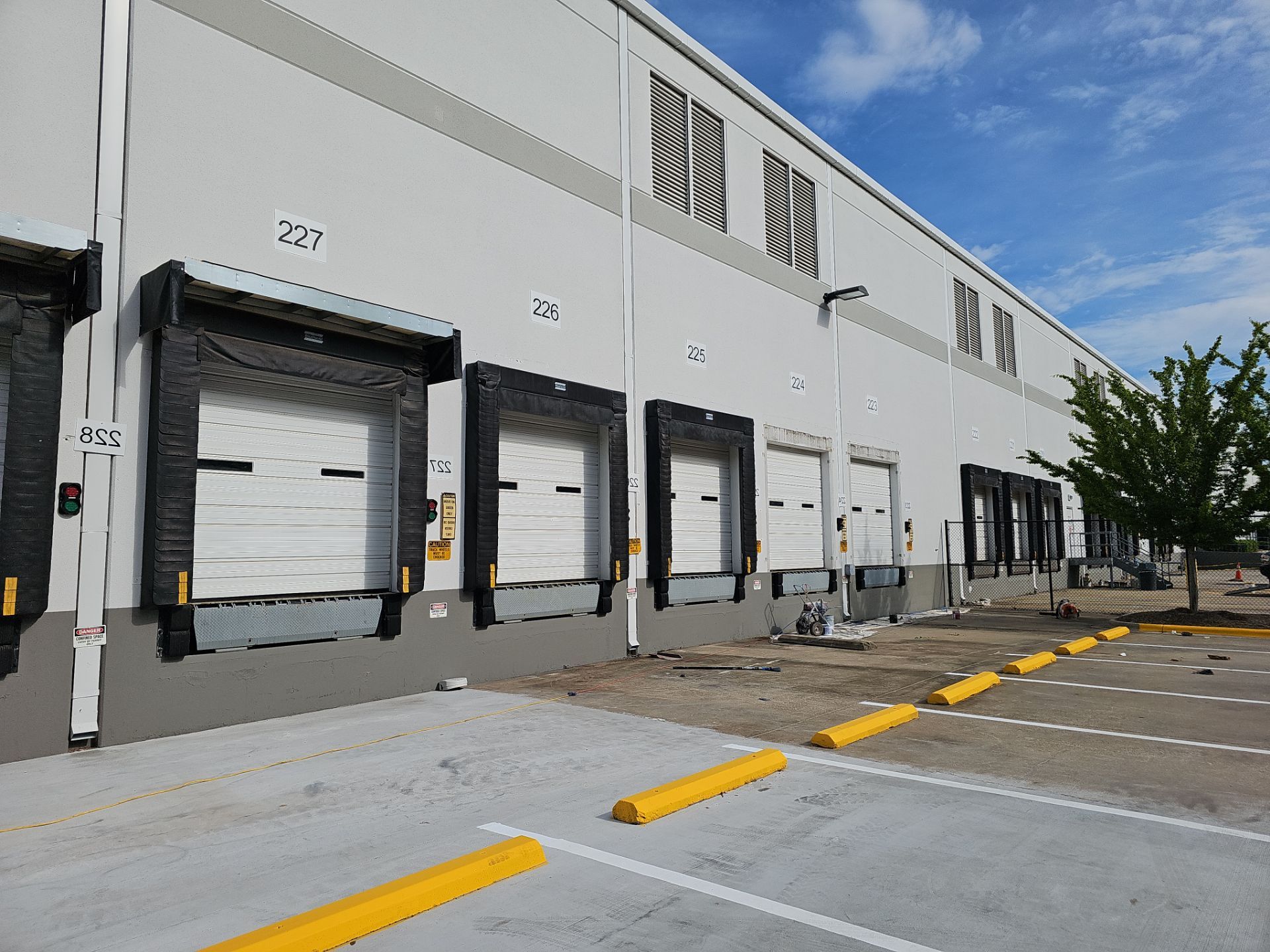 Striping Amazon Parking Lot  by Billy Weatherspoon Contractor