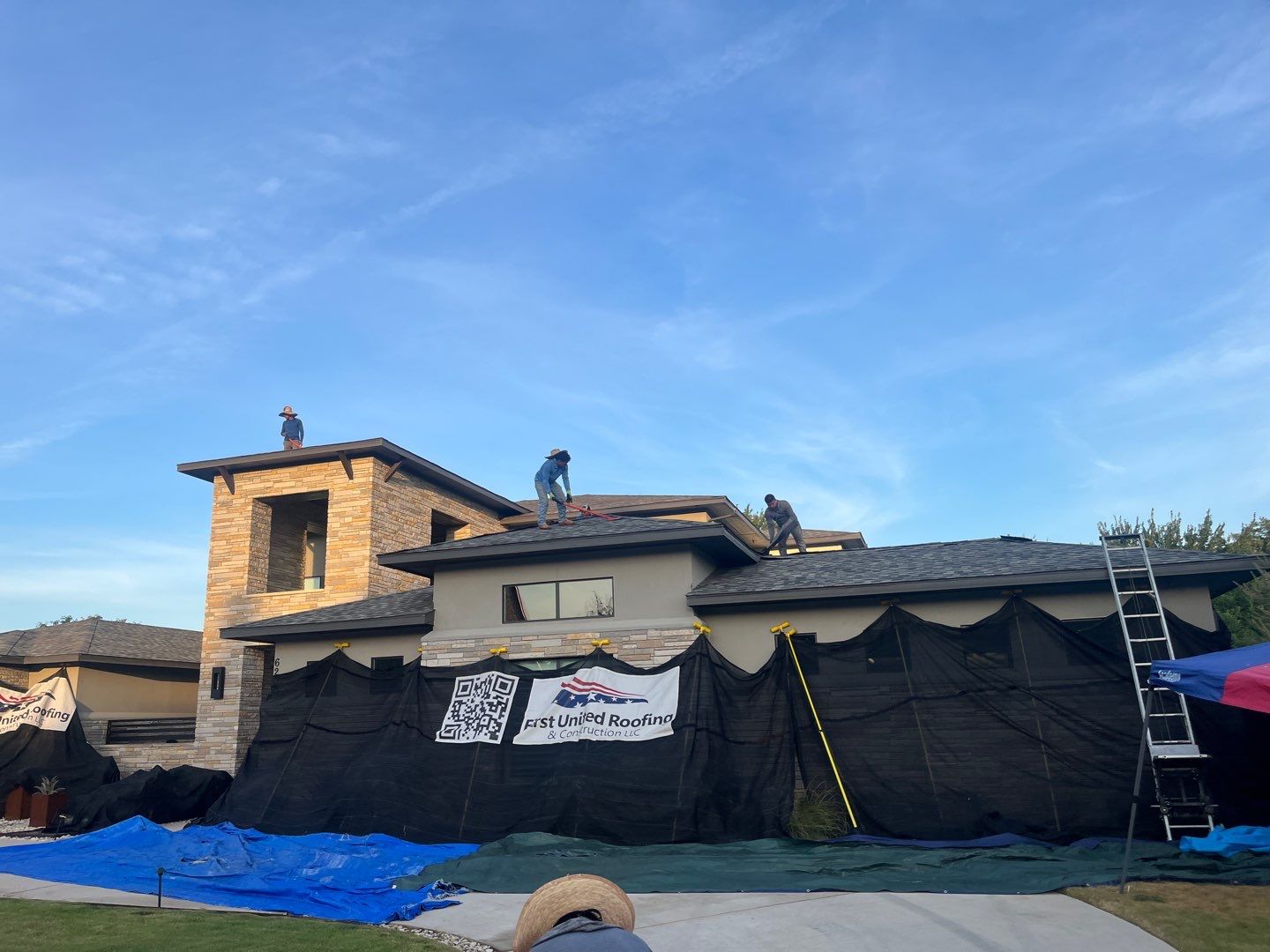 Colleyville Estate Re-Roof Project by First United Roofing & Construction