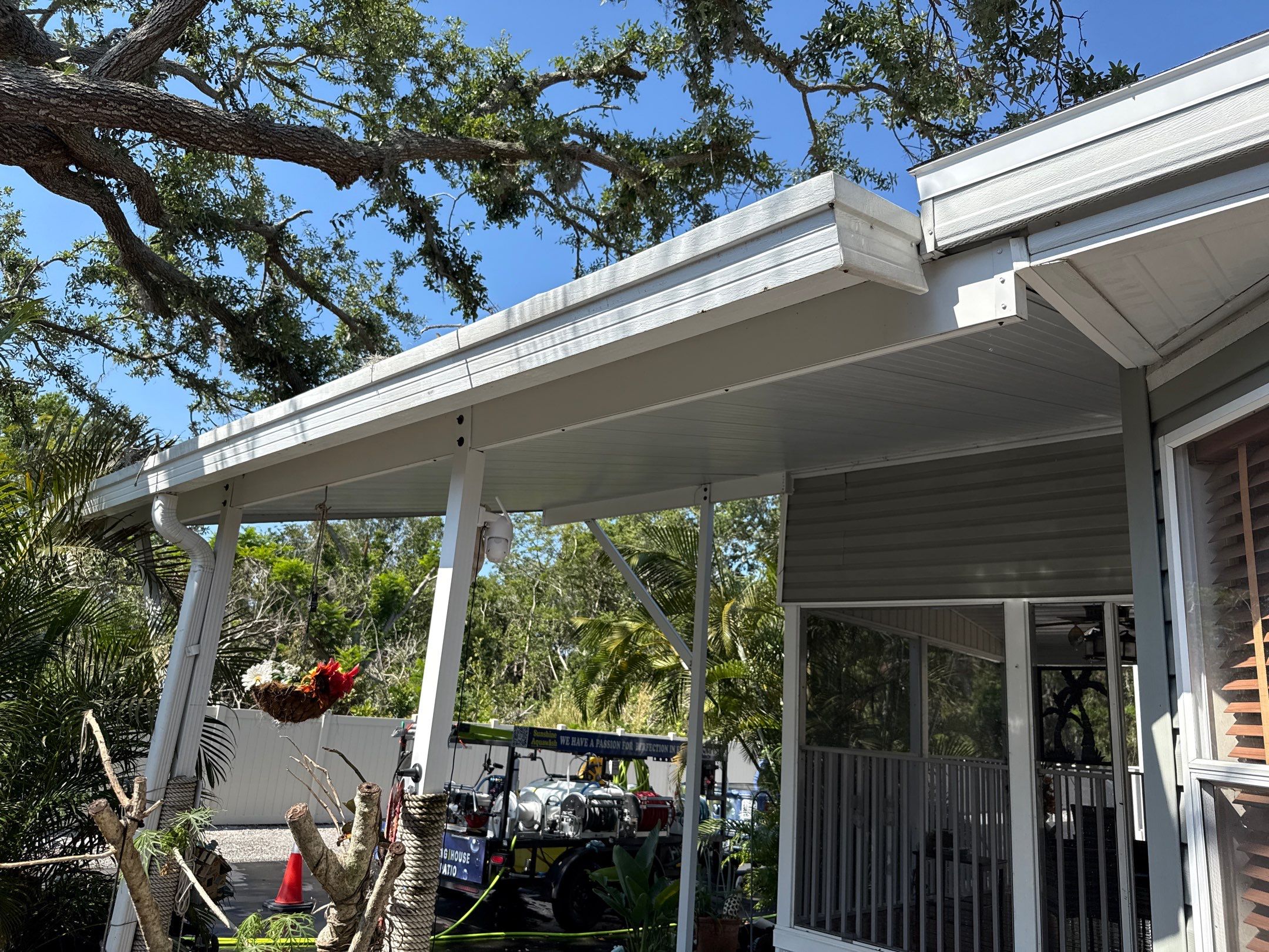 Mobile Home House Wash & Screened Porch Cleaning | Fisherman’s Cove RV Park | Terra Ceia, FL by Sunshine AquaWash