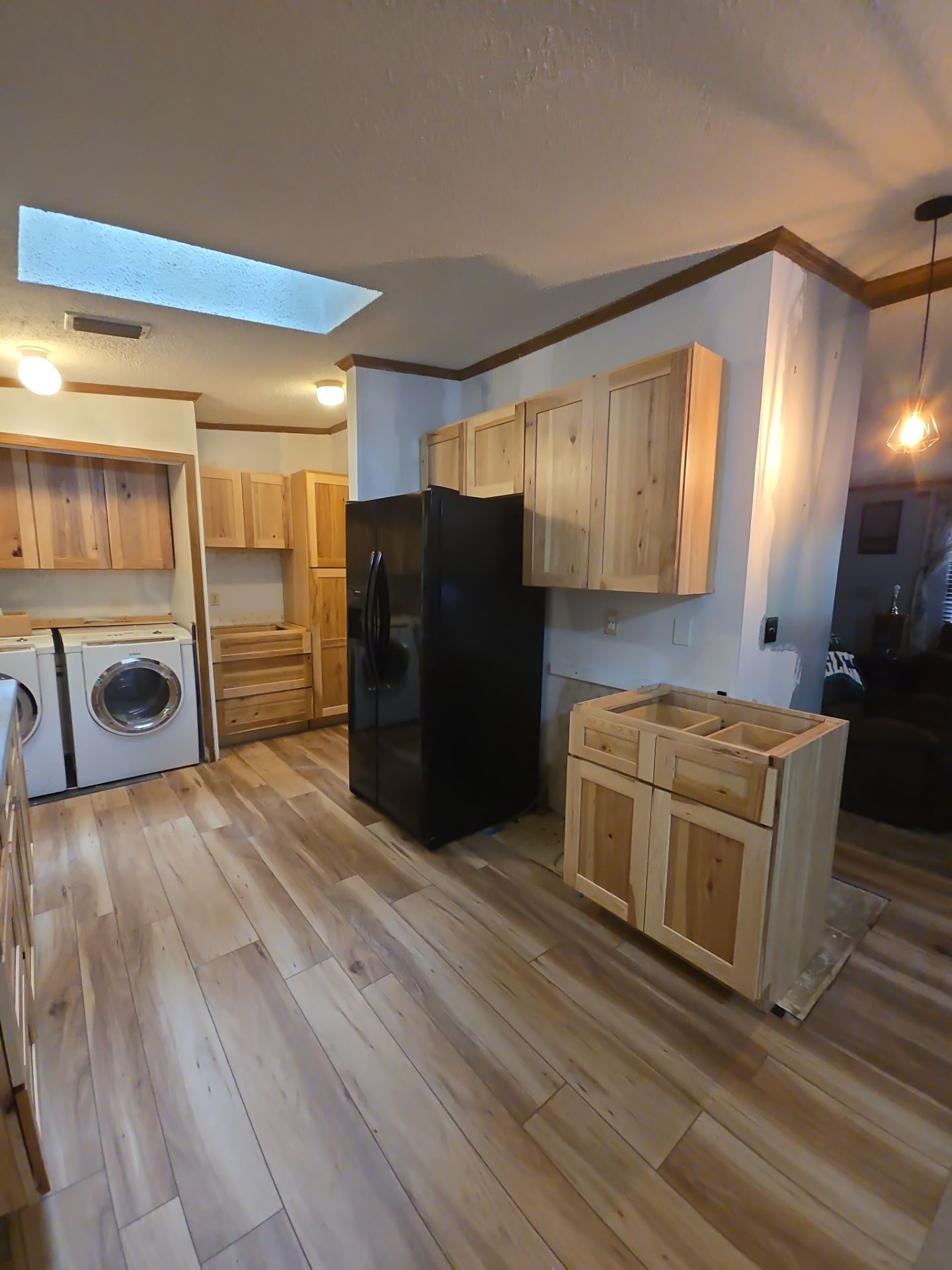 Stunning Kitchen Transformation with Raw Hickory Cabinets by A Step Above Handy LLC 