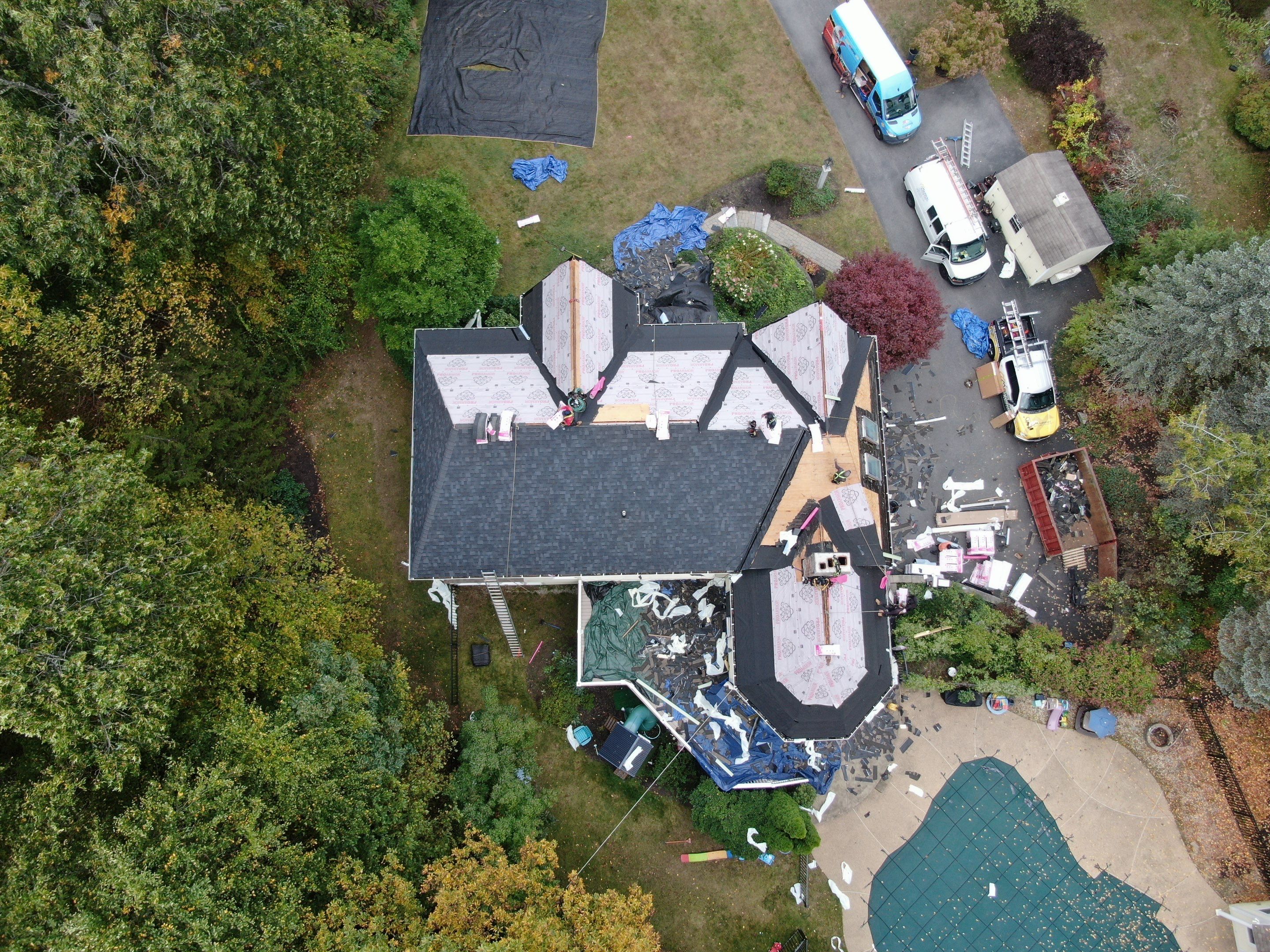 New Roof, Skylights, and Metal Accent Roof Installation in Groton by Mighty Dog Roofing of Greater Middlesex County