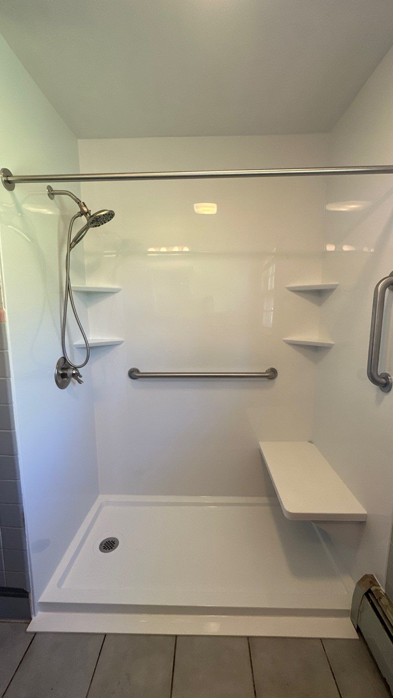 Tub to Walk-In Shower Conversion in Niantic, CT by Yankee Home Improvement