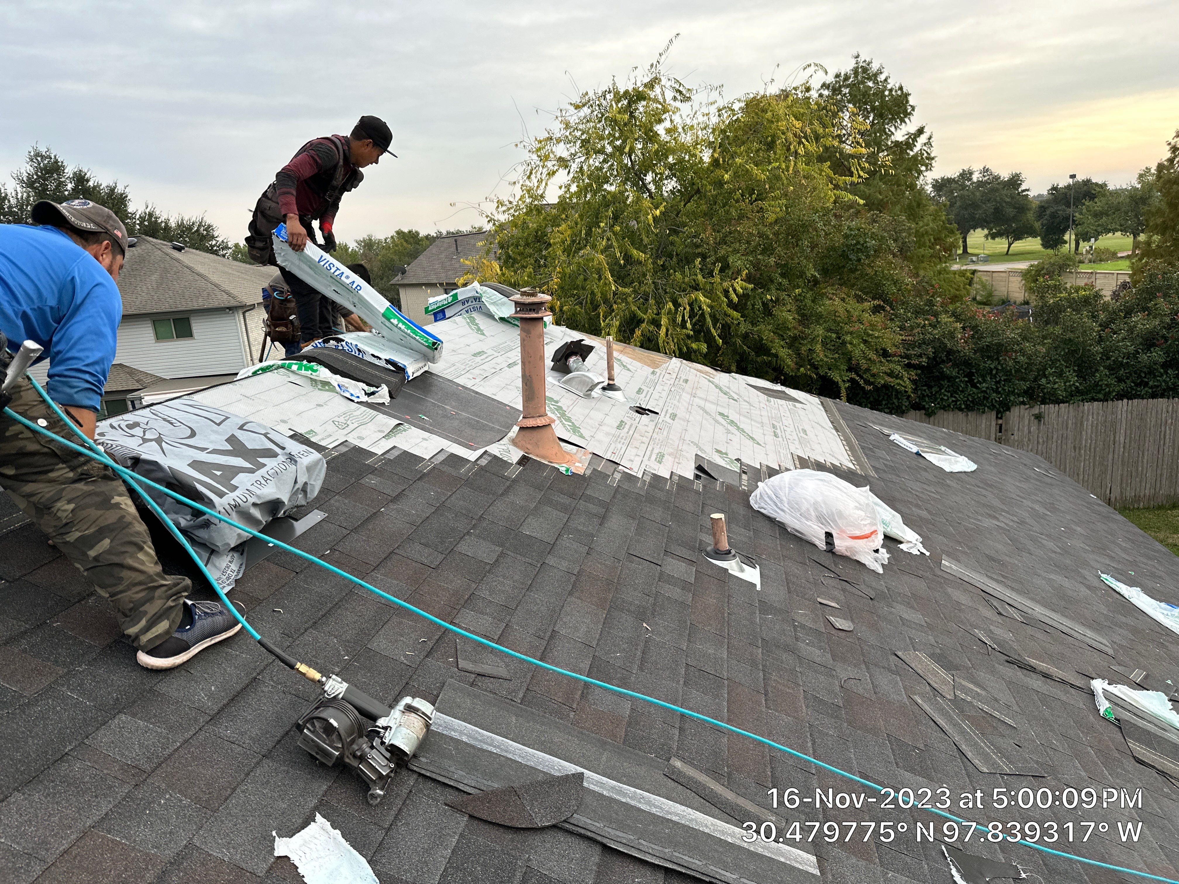 Residential Roof Replacement and Fence Restoration in Cedar Park by Caliber Restoration LLC