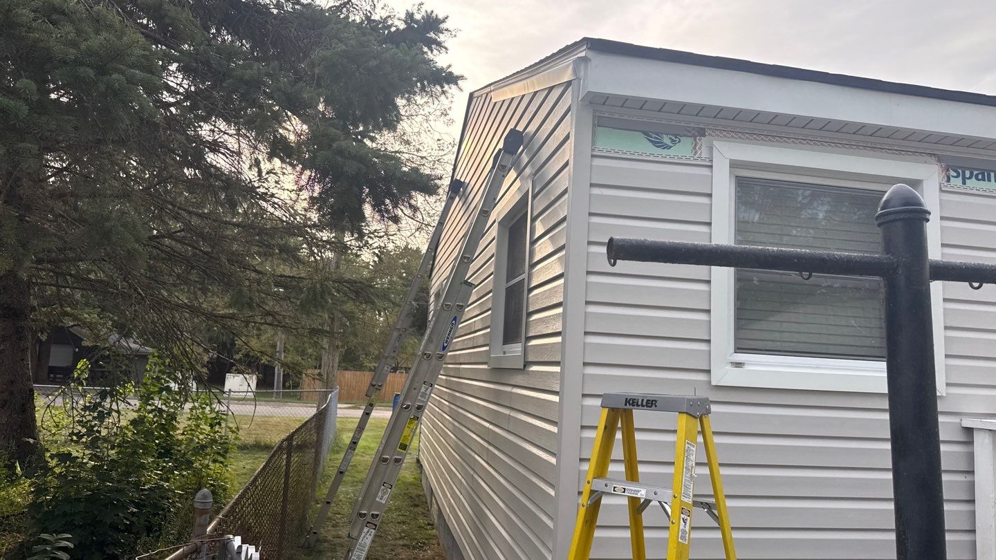 Siding Replacement using Alside D5" Platinum Grey by 180 Contractors