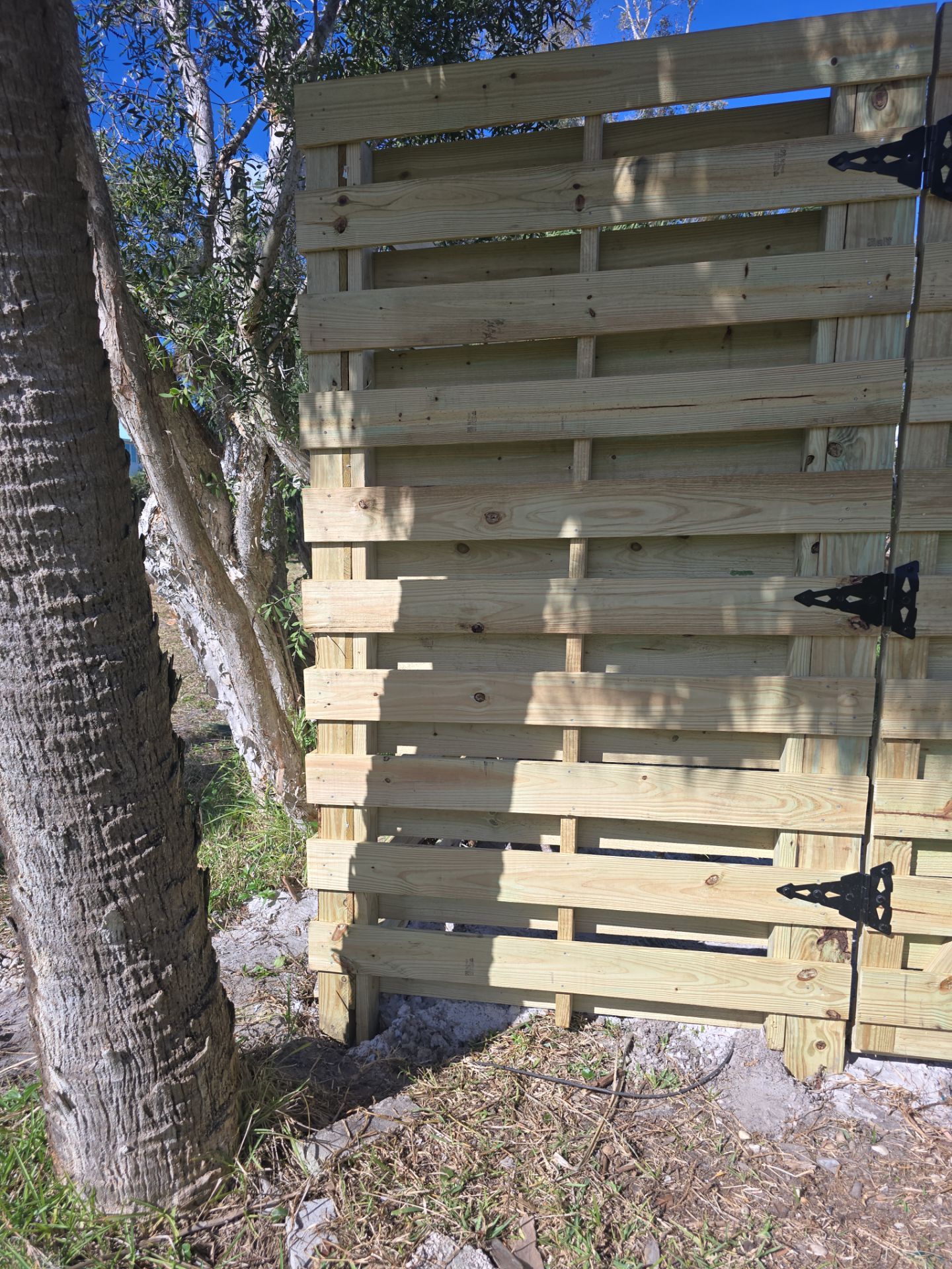8'H Stained Shadowbox Wood in Nokomis by True Fence LLC