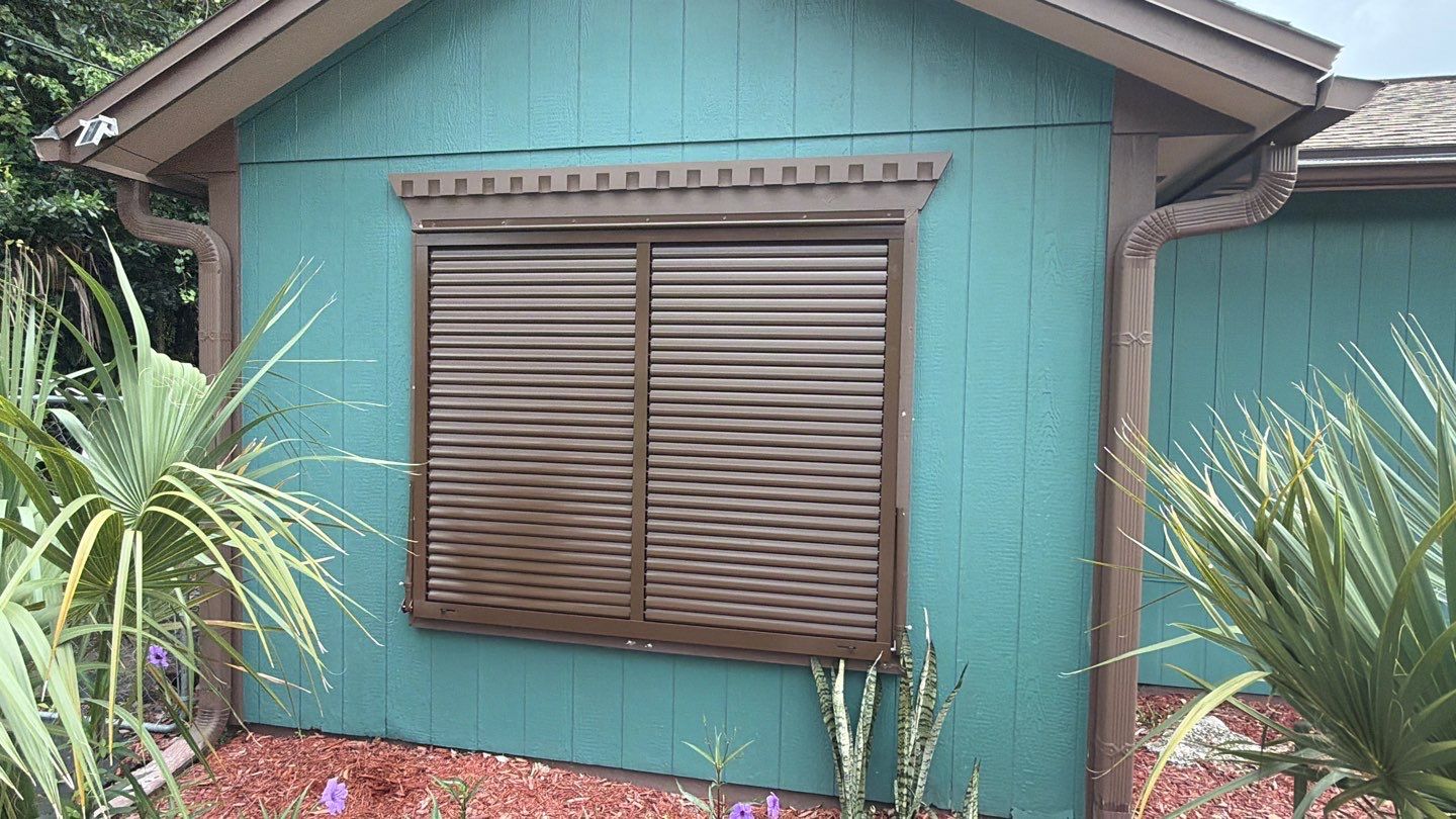 Bahama Shutter (RAL 8014 Sepia Brown) by Smart Guard Shutters