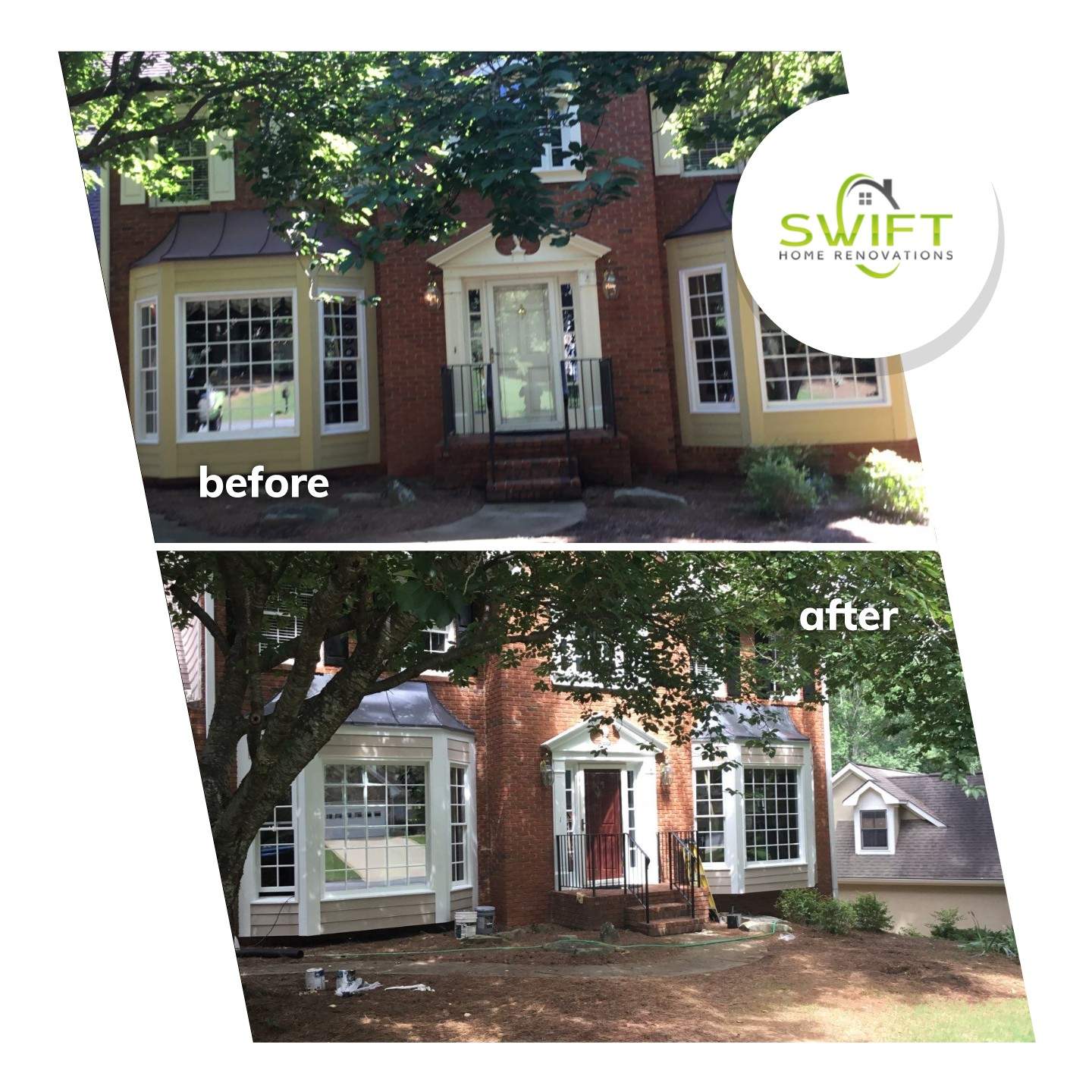 Exterior Painting and Bay Window Upgrades in Alpharetta by Swift Home Renovations