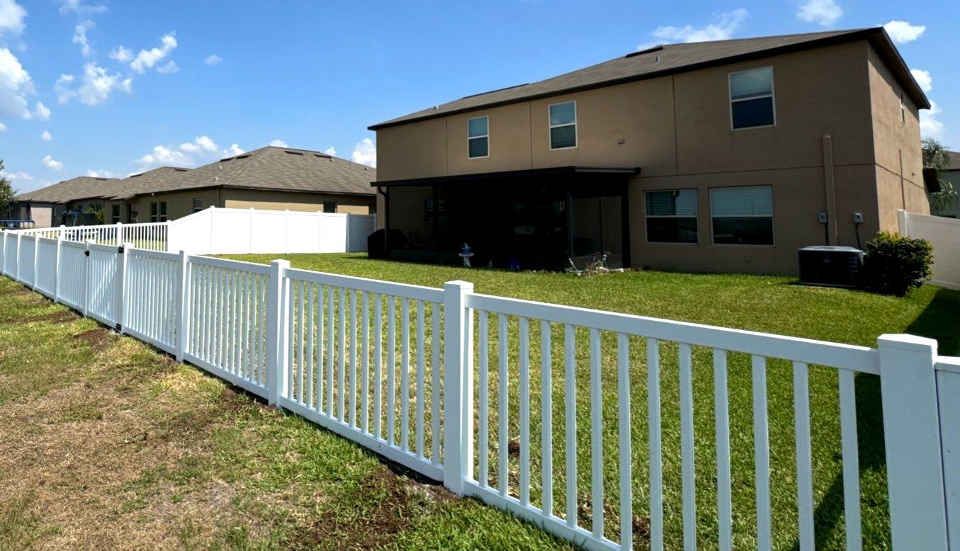 Vinyl Fence Installation using Clearwater Picket Fence and 6Ft White Vinyl Fence  by Asap fence and gates, LLC