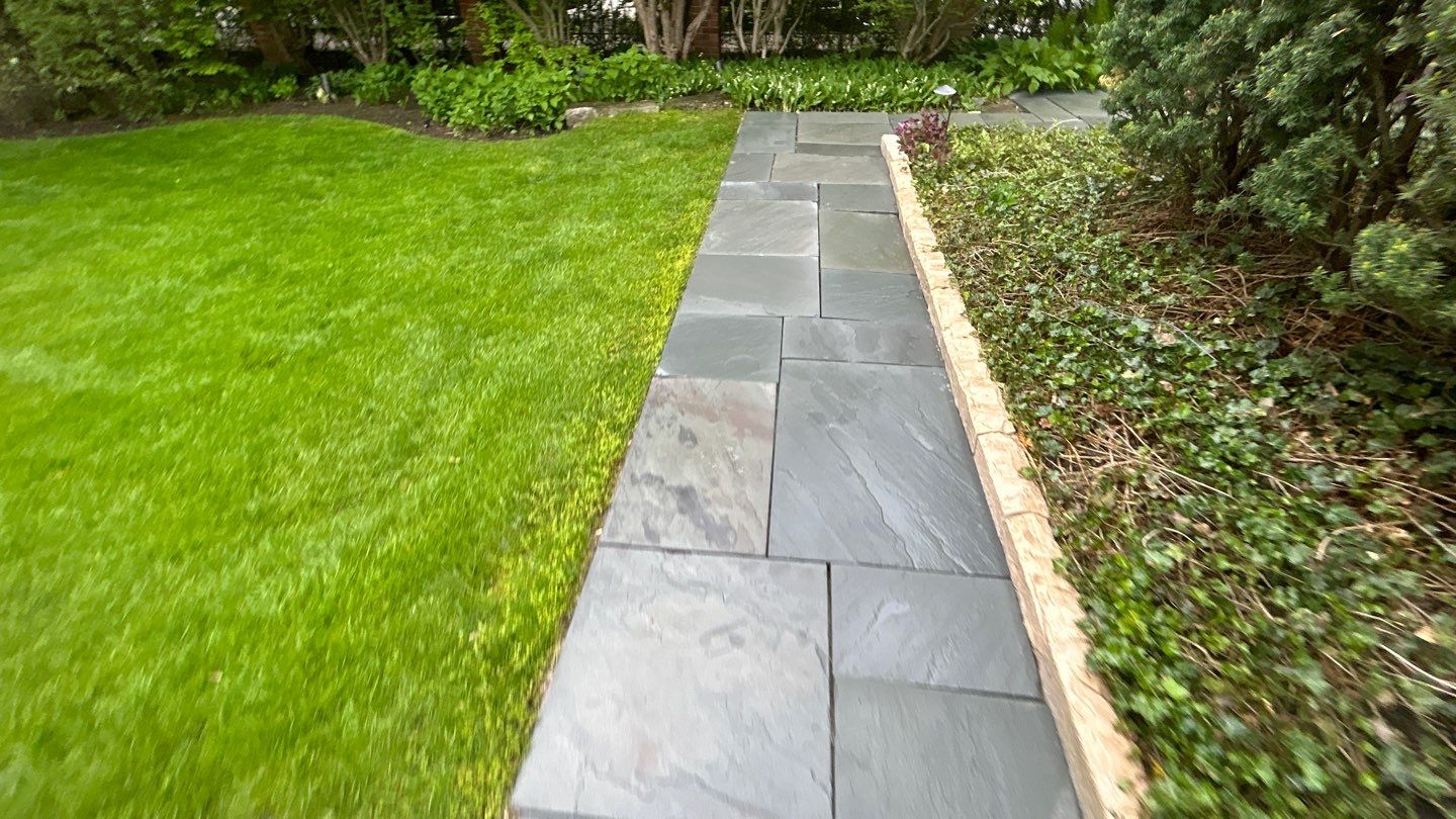 Winnetka, IL bluestone patio cleaning by Northern Power Washing LLC.