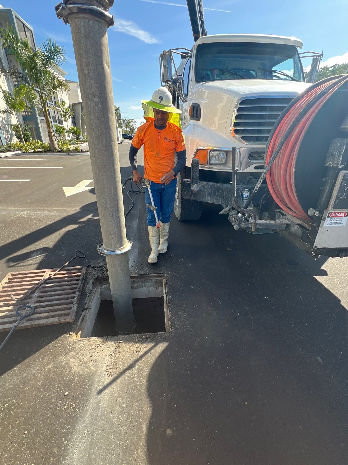 New Construction Apartment Complex Stormwater System and Sewer System Cleaning by Don Mar, Inc. Storm Water Solutions