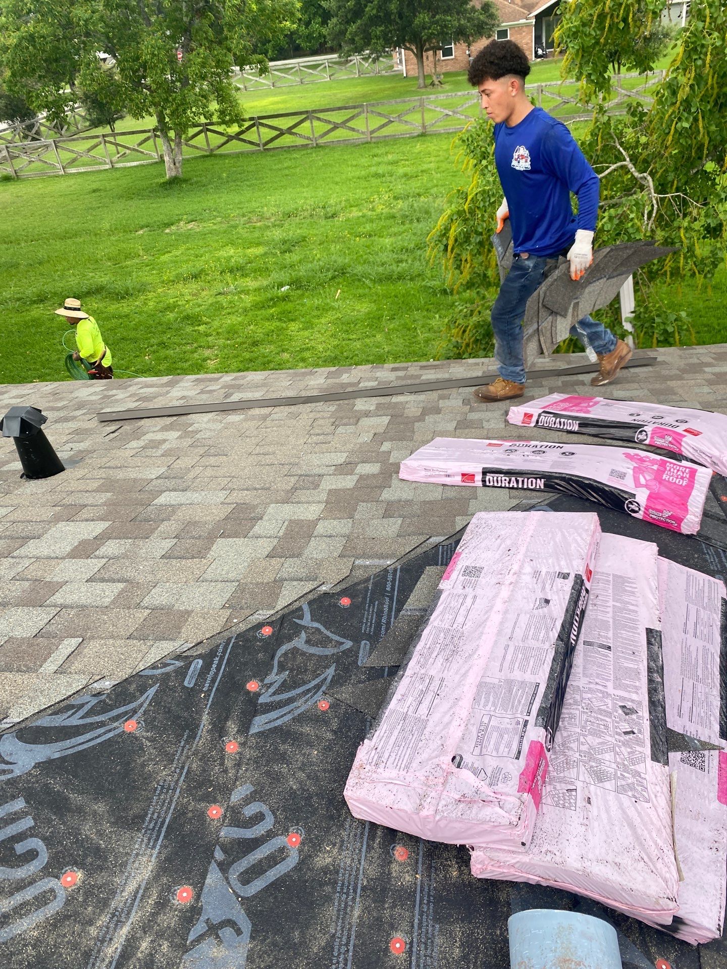 Residential Roofing Installation using Owen's Corning Duration (Lifetime) Shingles by Roof Repair Company