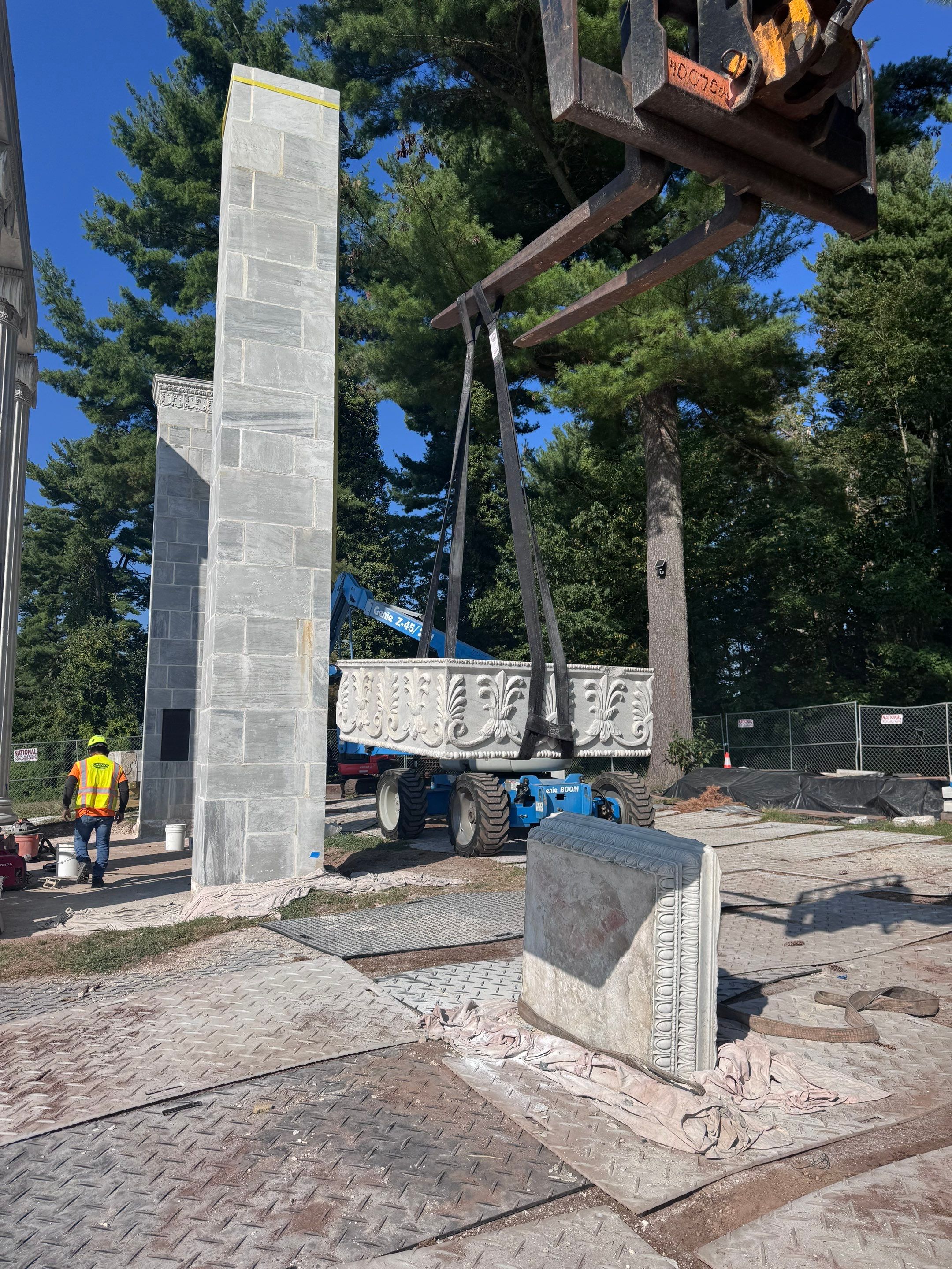 Historic Colonnade Restoration and Masonry Repair in Princeton by INTERSTATE CONTRACTING & RESTORATION