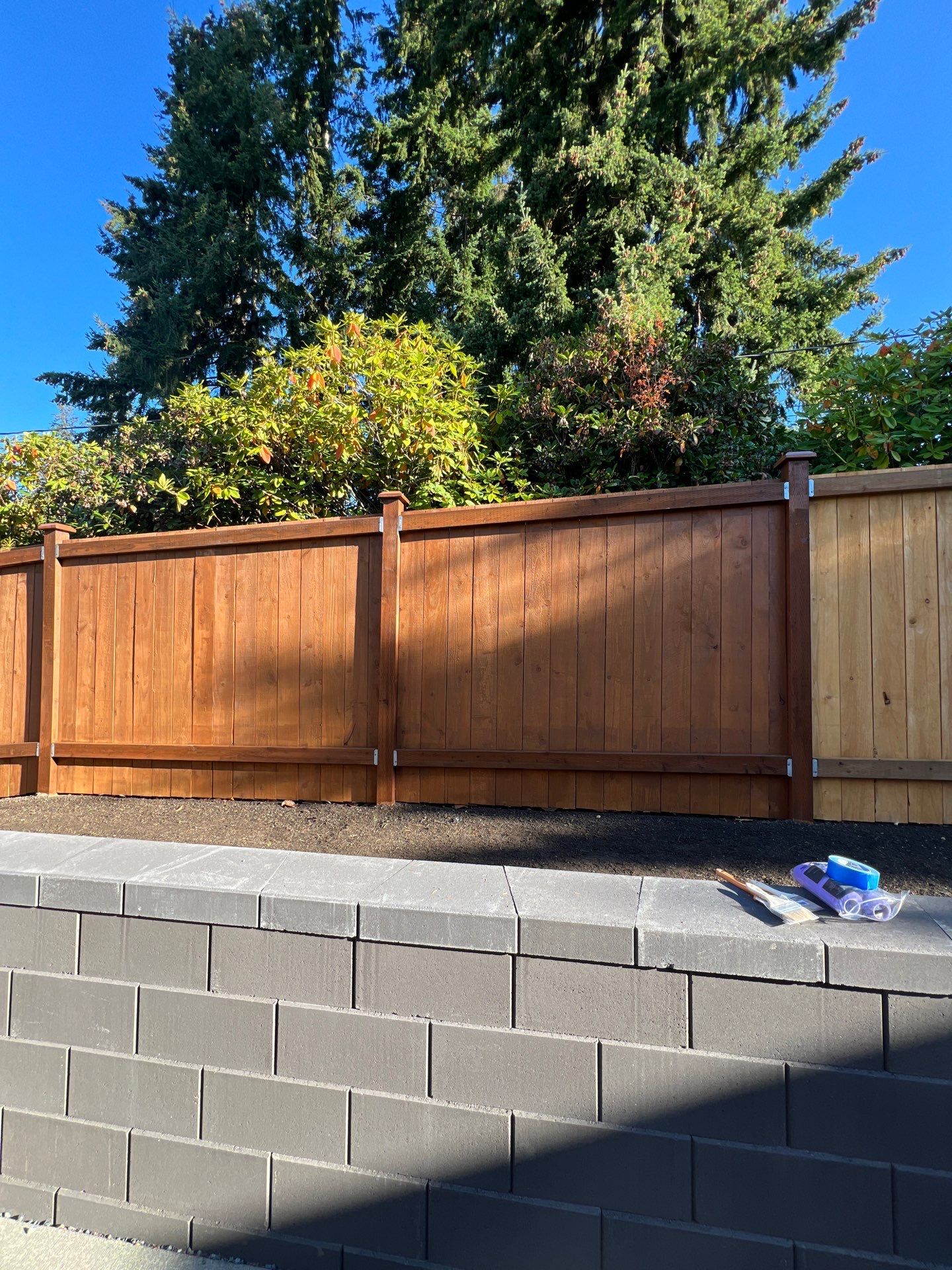 Jireh Outdoor Projects | Retaining Wall & Fence Build by Jireh Asphalt & Concrete Inc 