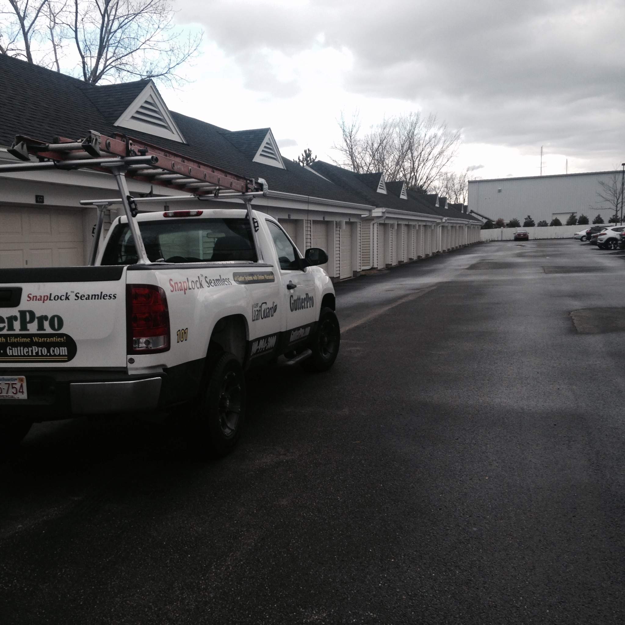 On the job at The Atlantic at Marina Bay in Quincy, MA by Gutter Pro Enterprises