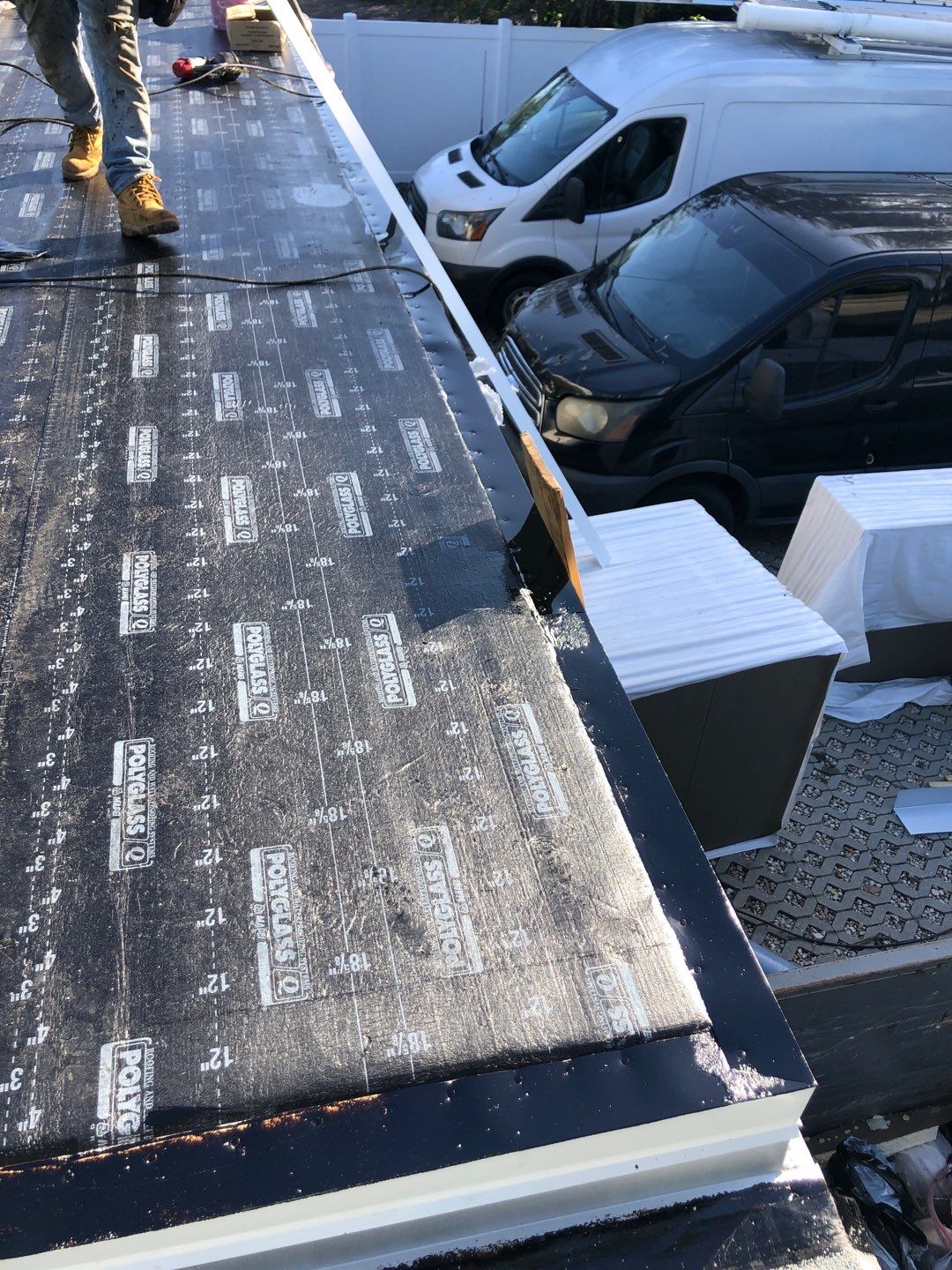 Residential Re-Roof using Polyglass Self-Adhered Flat Deck by First Due Roofing