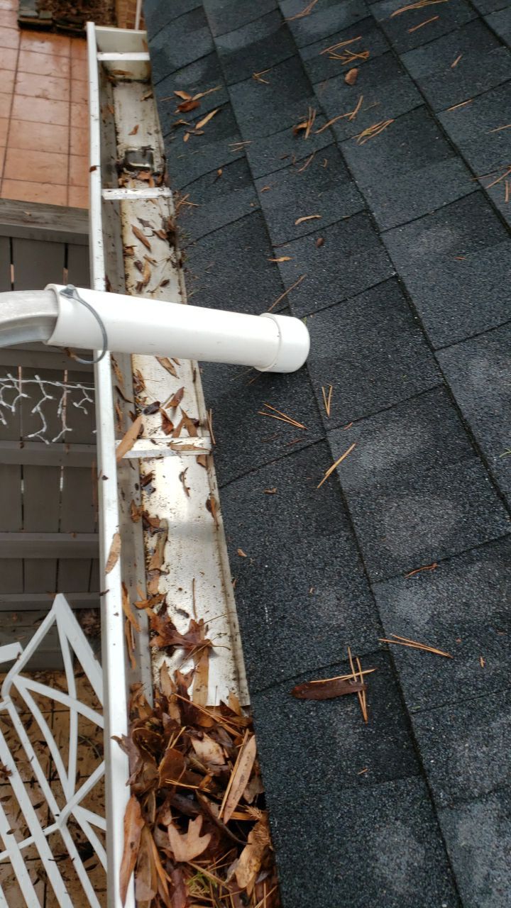 Gutter Cleaning using water by Power Wash Masters LLC