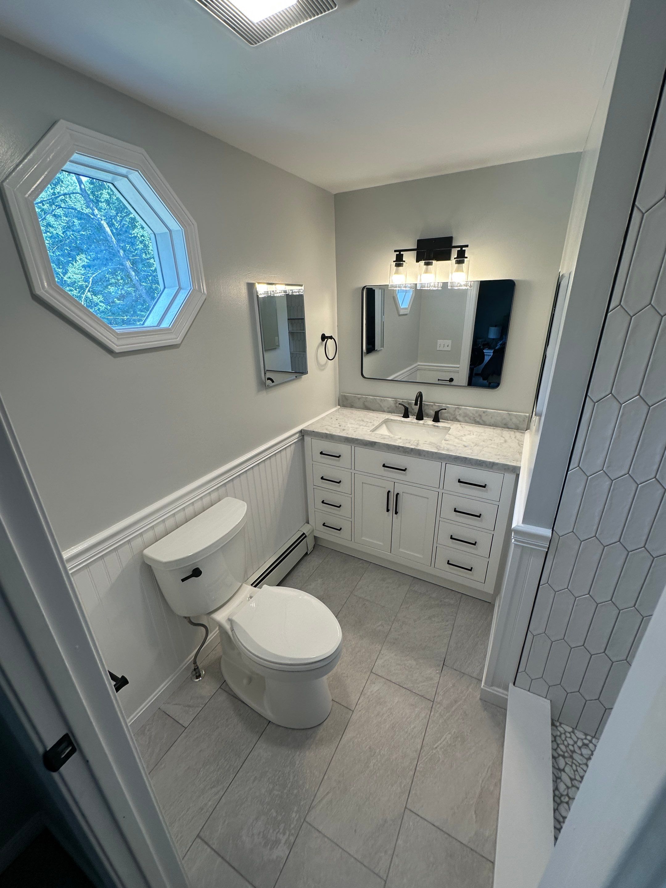 Master Bathroom - Hexagons by Renovatic LLC