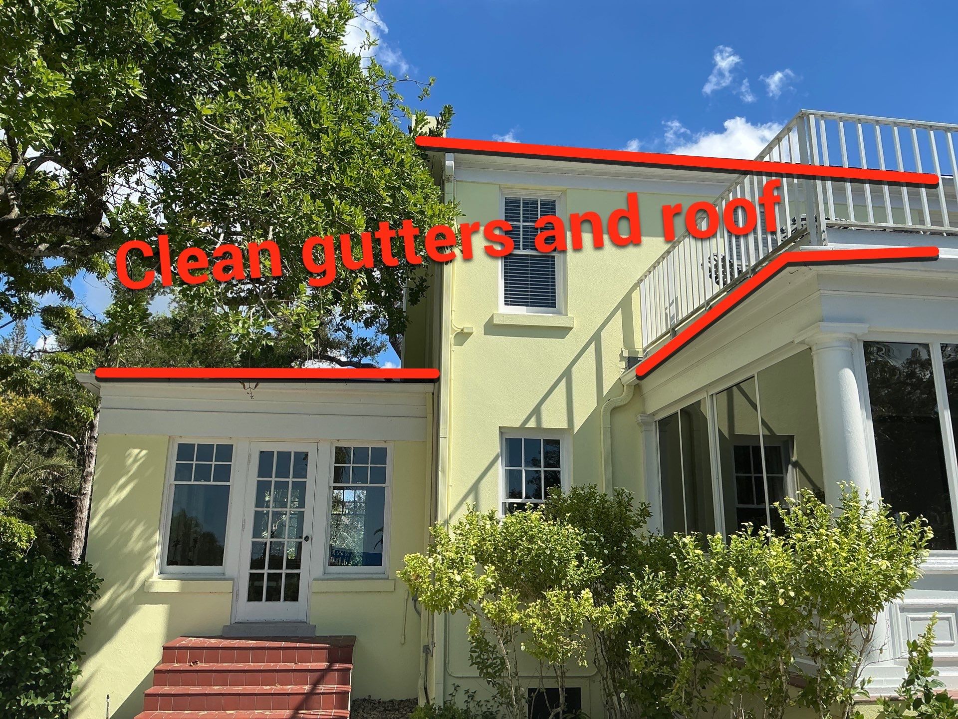 Clean Gutters and Roof in Sarasota FL by Gutter Professors